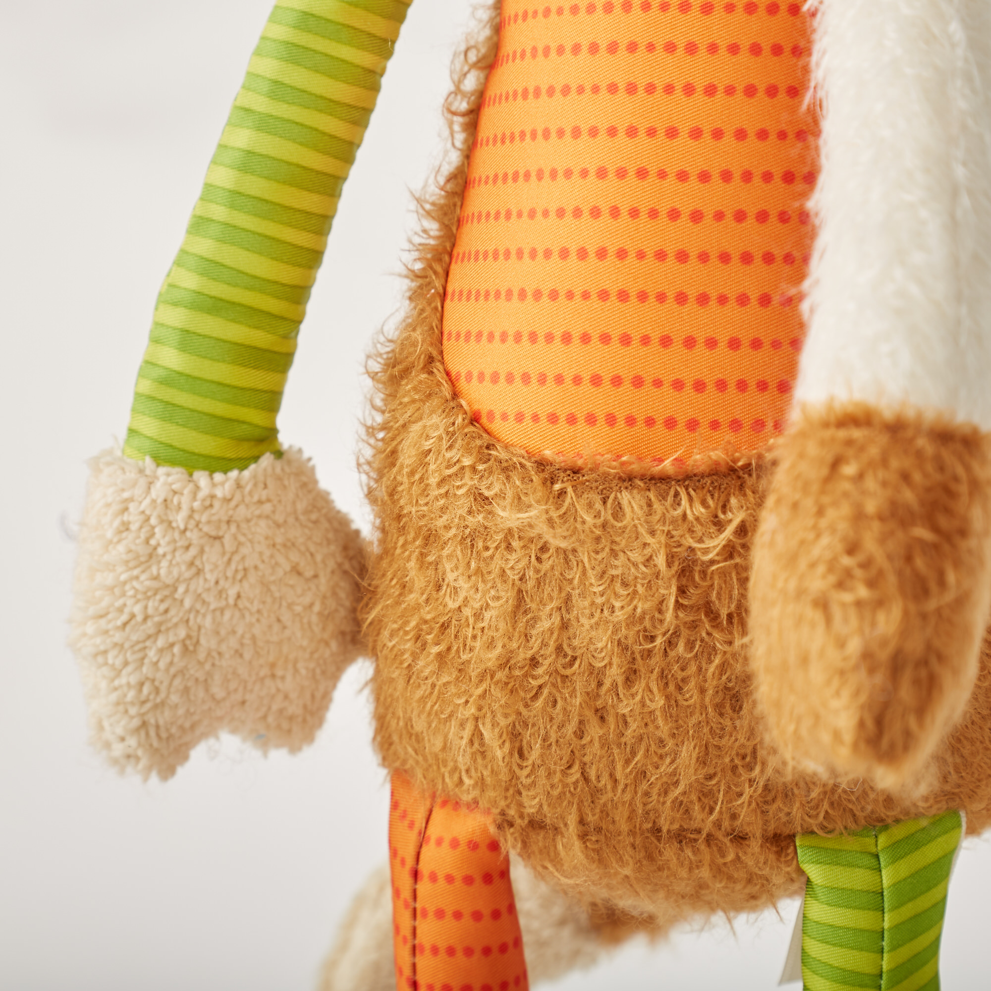 Dangling soft toy fox, Patchwork Sweety