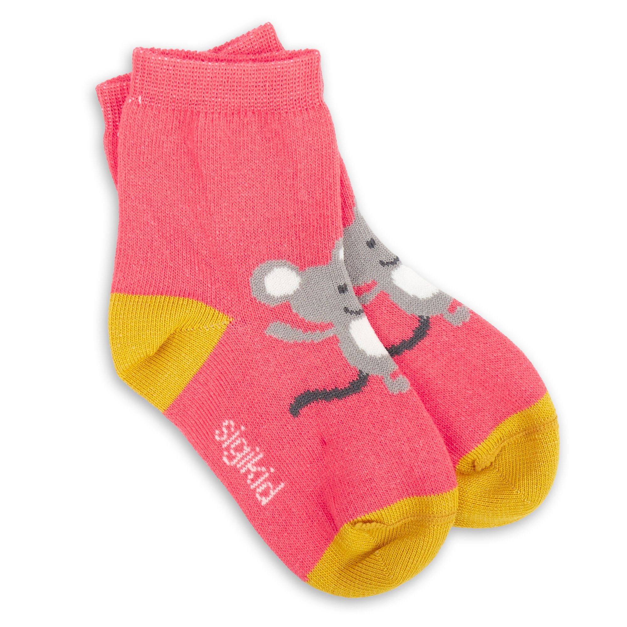 3 pair set baby socks coral pink/pastel pink