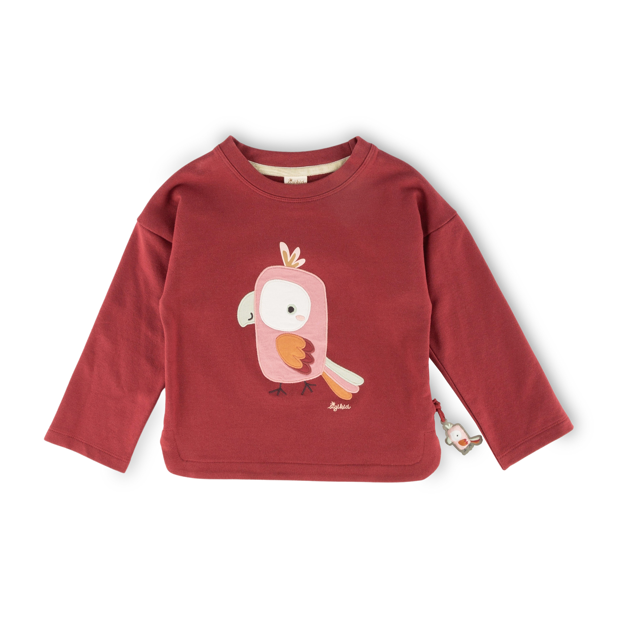 Children's sweatshirt cockatoo, dark red