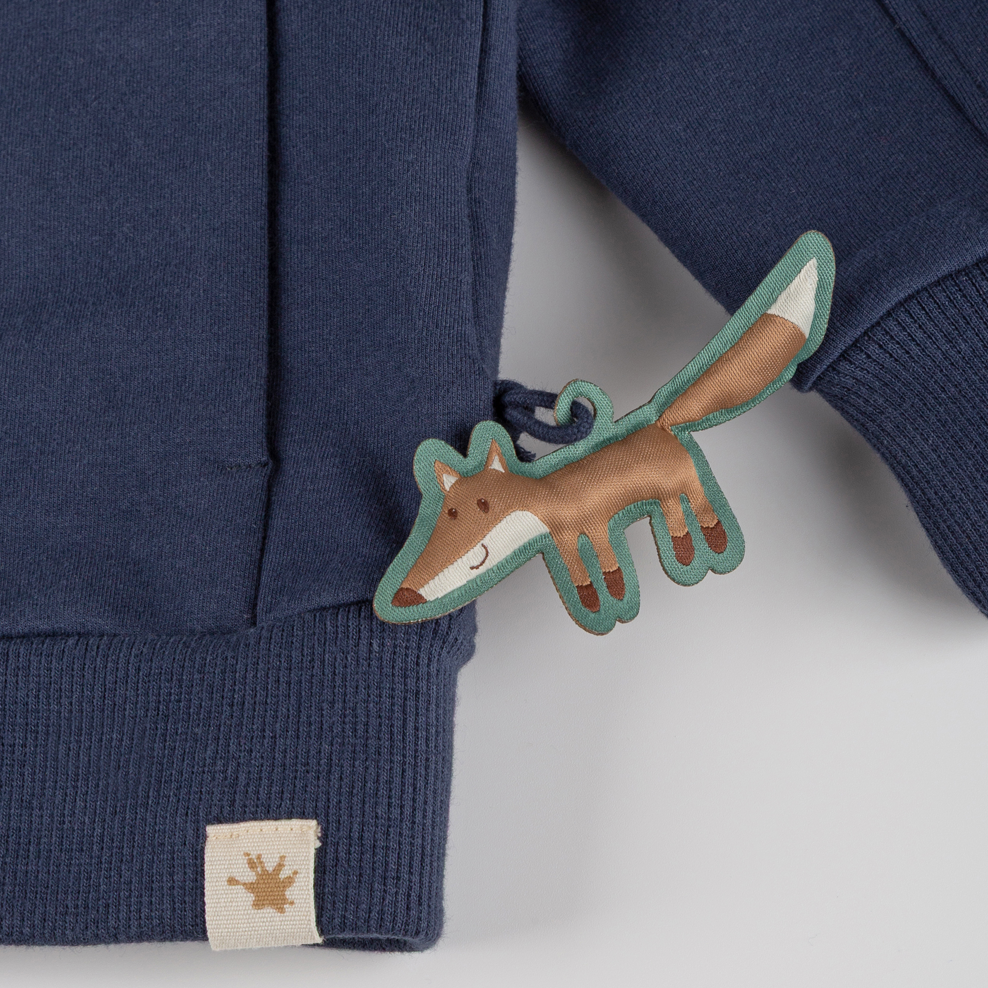 Kinder Sweatjacke mit Kapuze Wild Fox, dunkelblau Kinder Sweatjacke mit Kapuze Wild Fox, dunkelblau