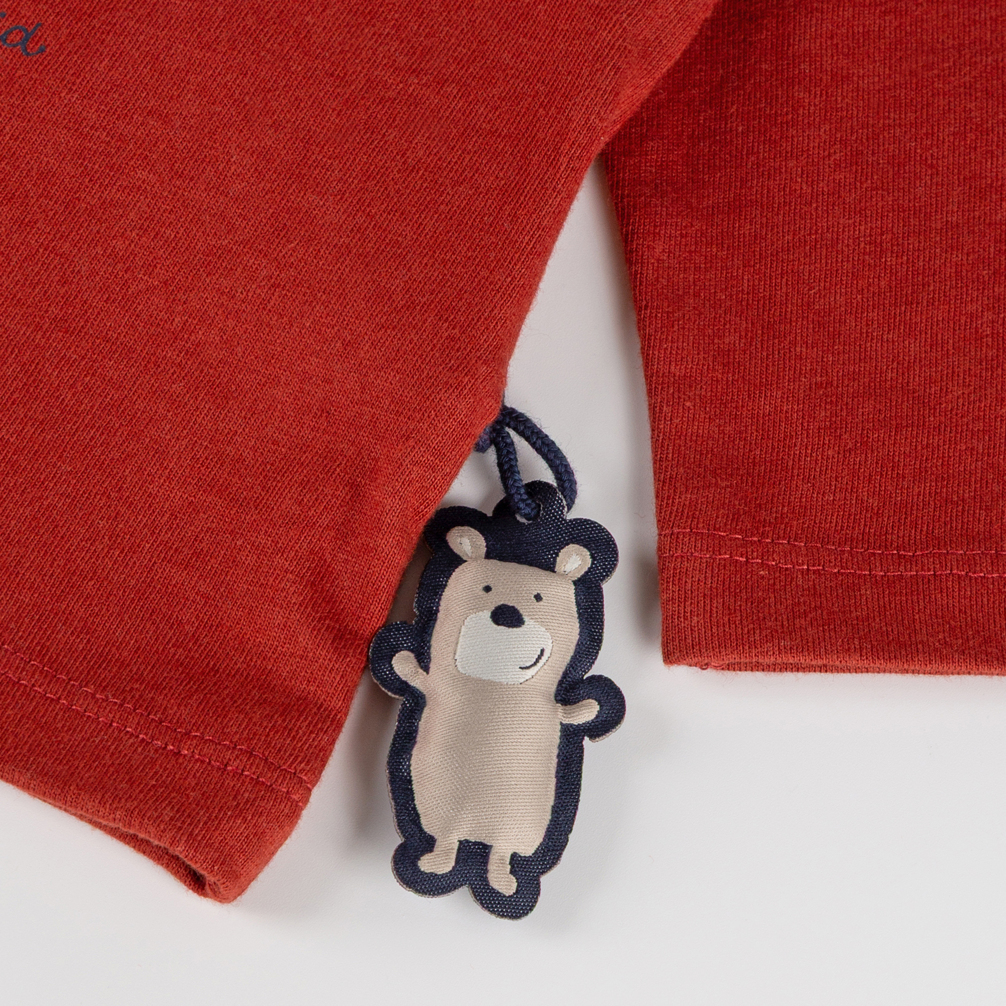 Baby Langarmshirt Bär, rot
