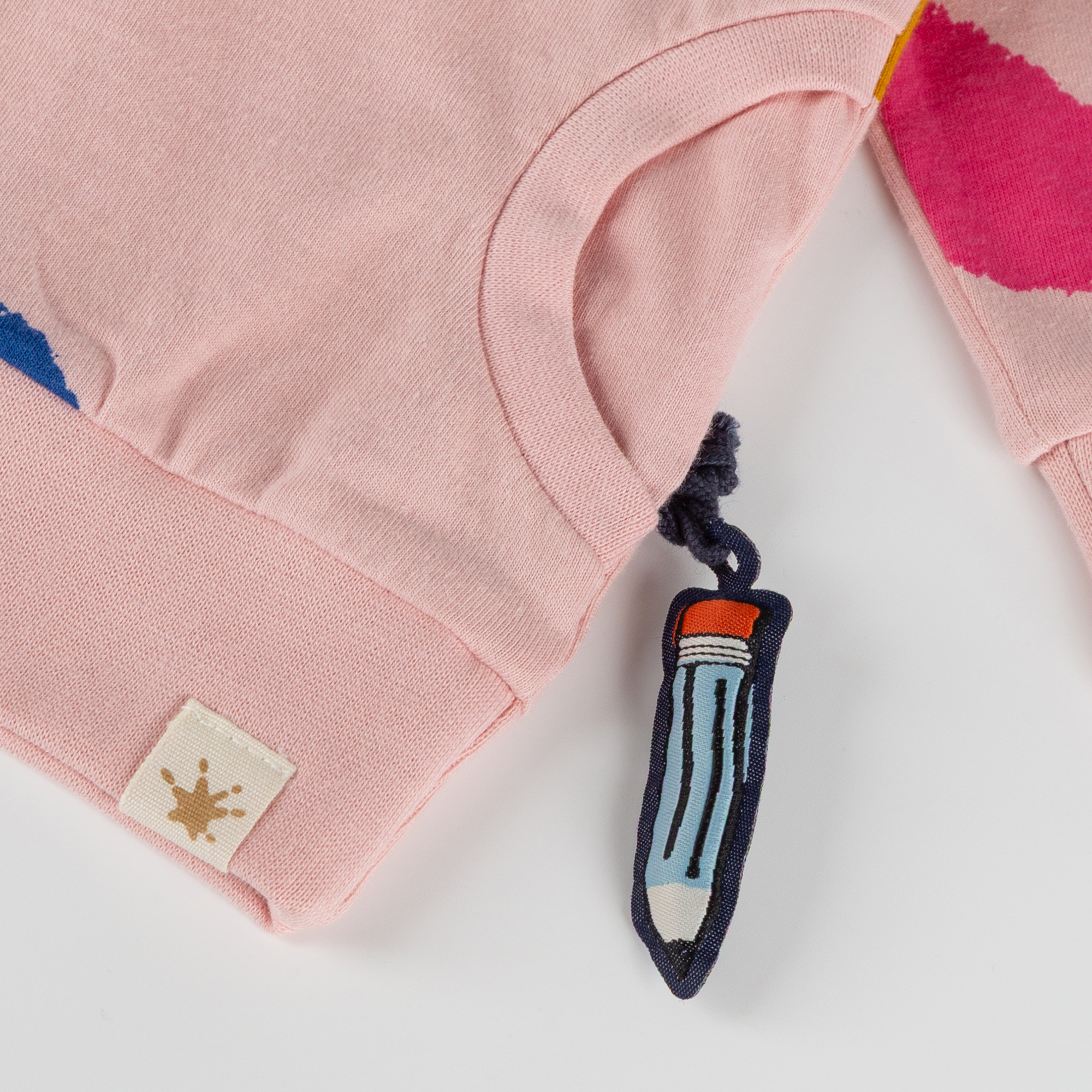 Baby long sleeve Tee with pockets, pink