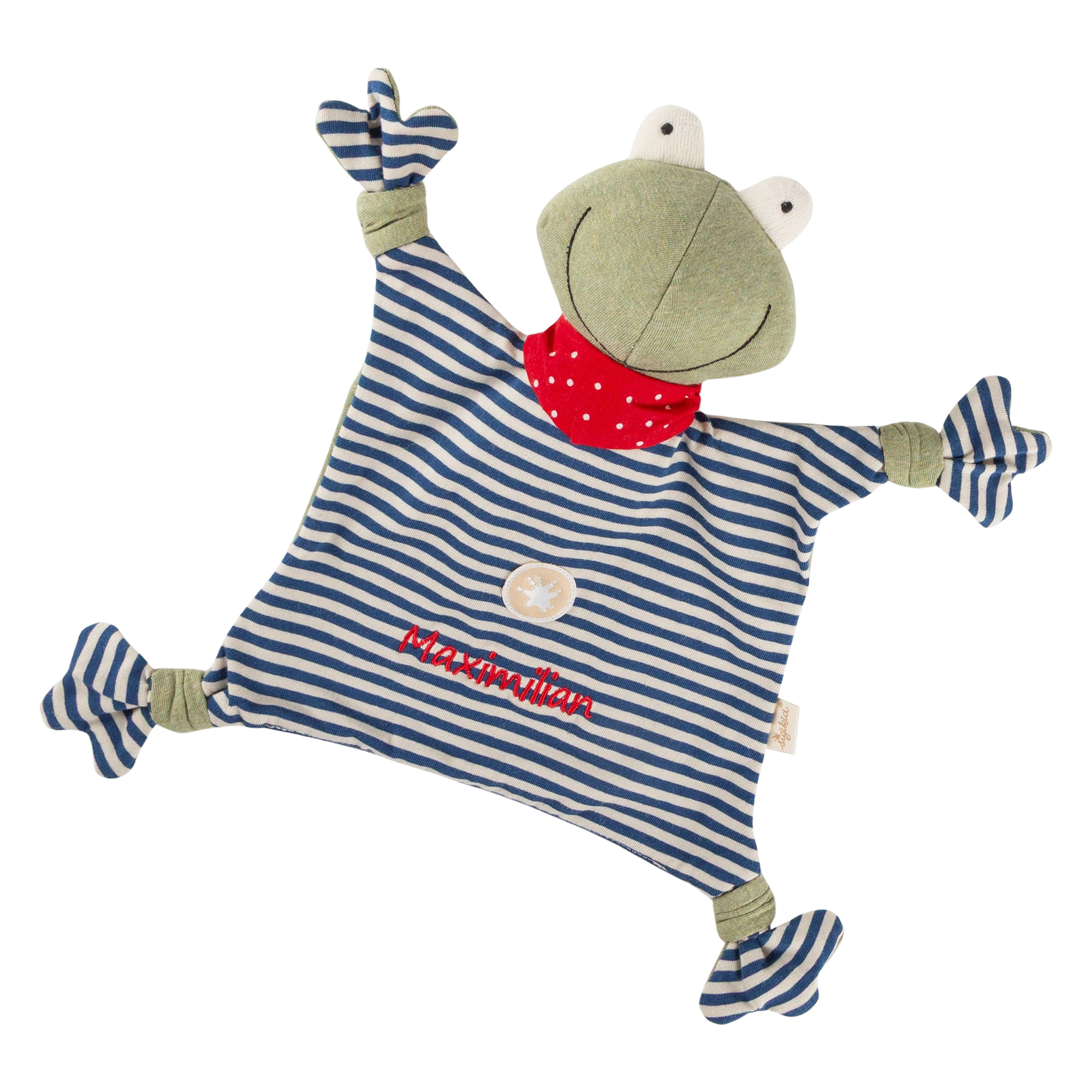 Namensschnuffeltuch Frosch, Green Collection Namensschnuffeltuch Frosch, Green Collection