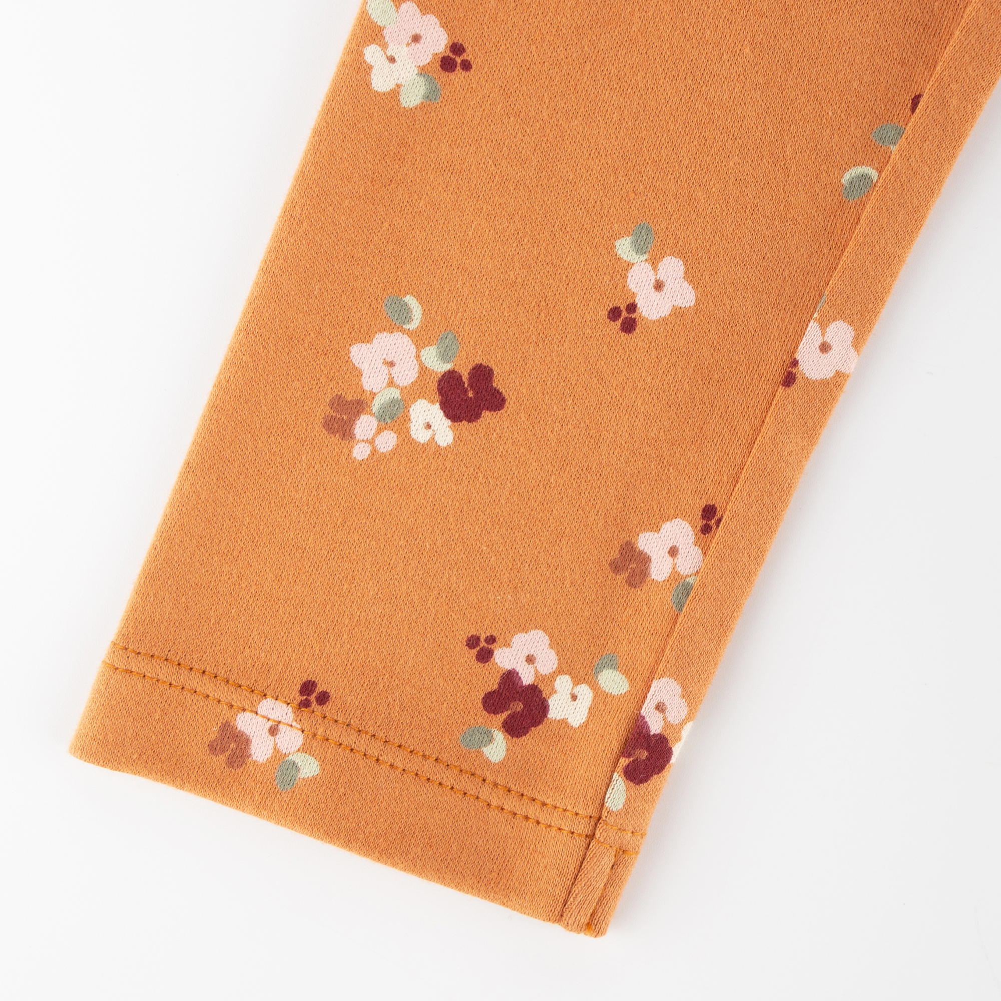 Children's long sleeve Tee flowers, caramel brown