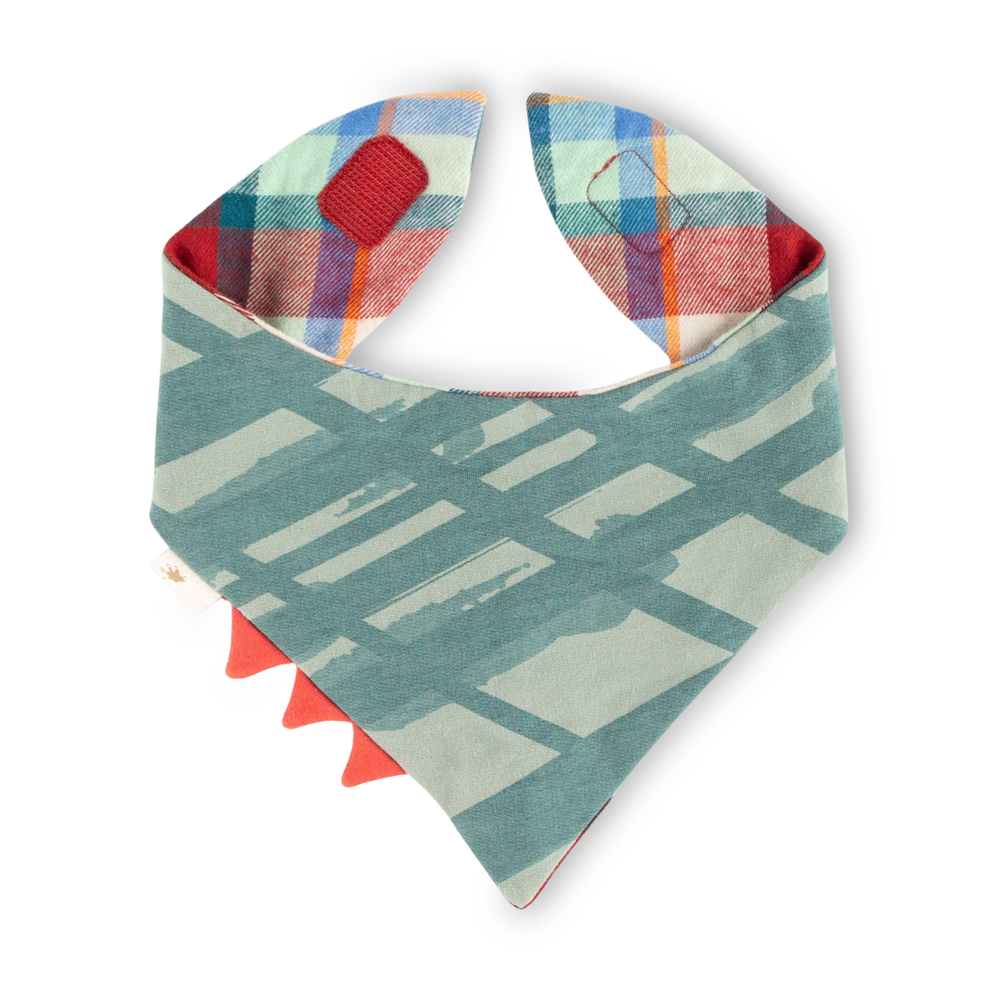 Reversible baby bandana bib, Dino World