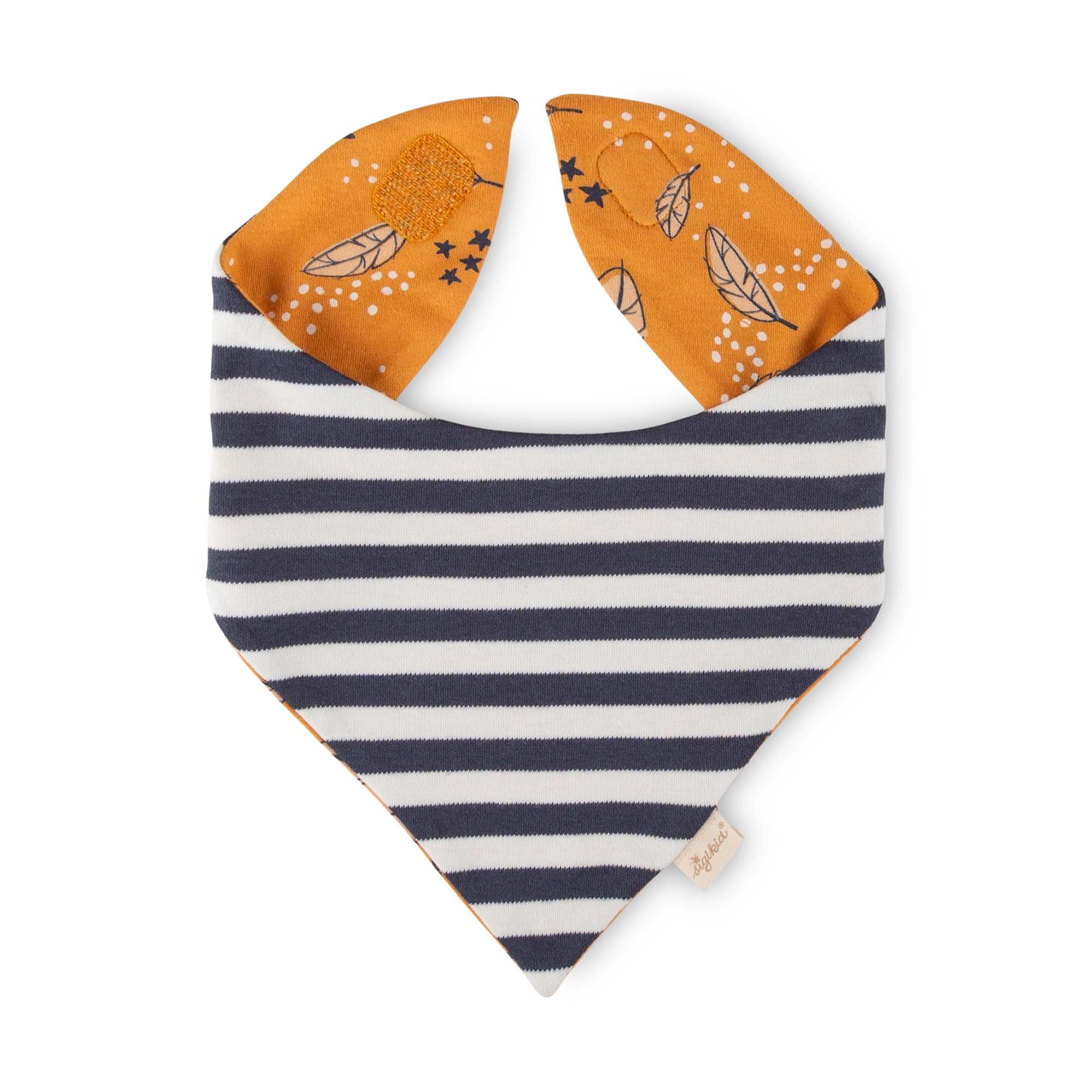 Baby Wendehalstuch Eule Curious Owl, gelb oder blau-weiß geringelt