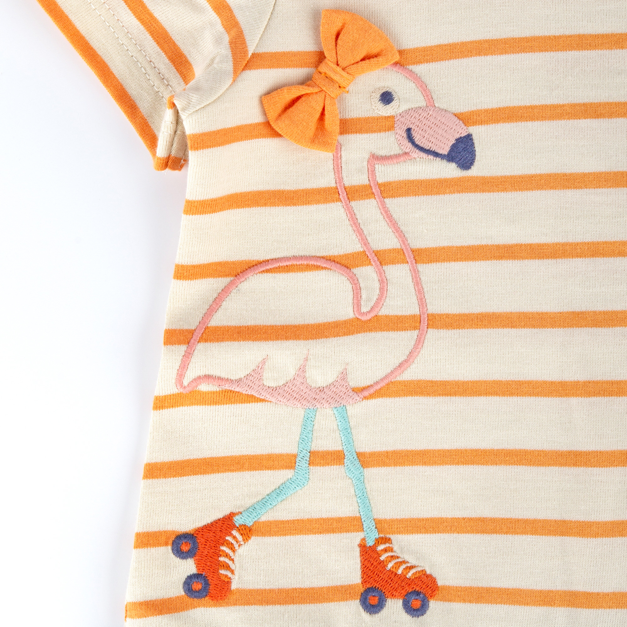 Twofer baby short sleeve dress flamingo
