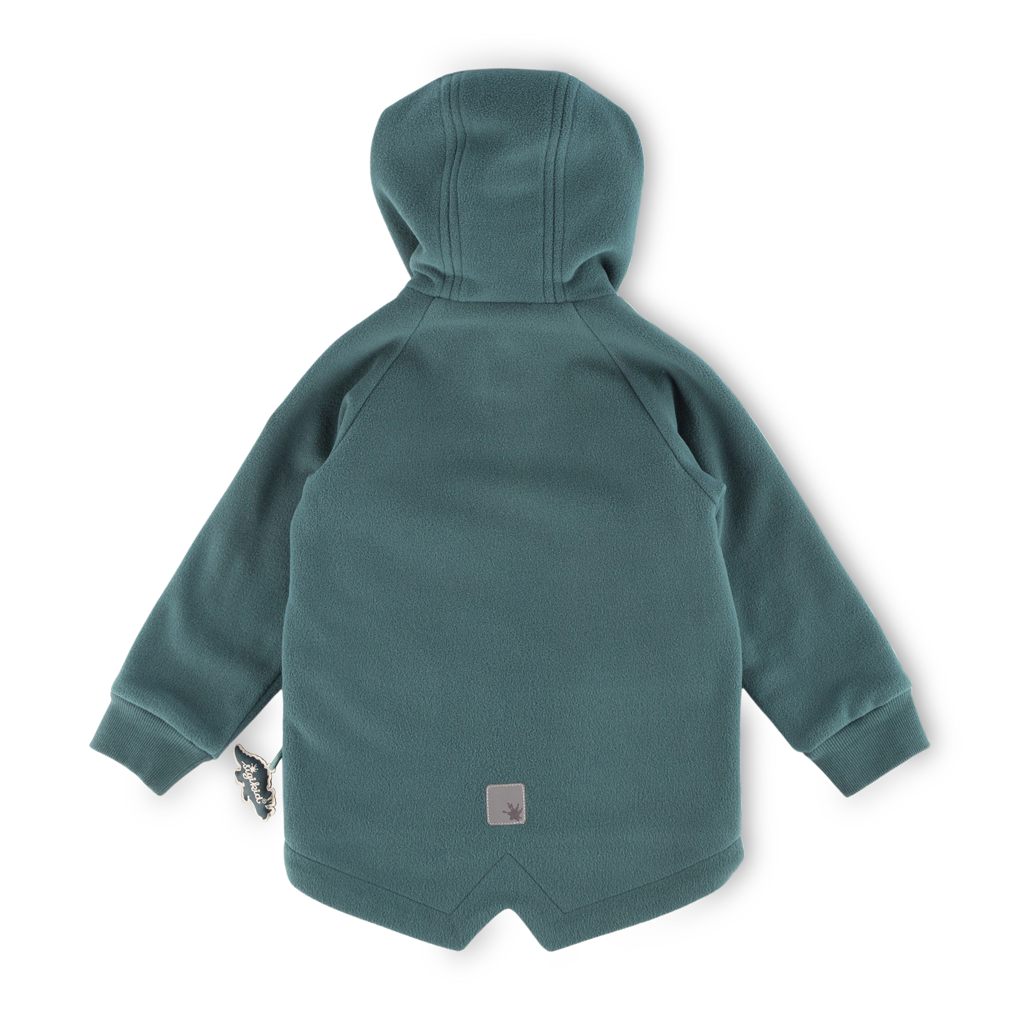 Dark green children's fleece jacket, lined