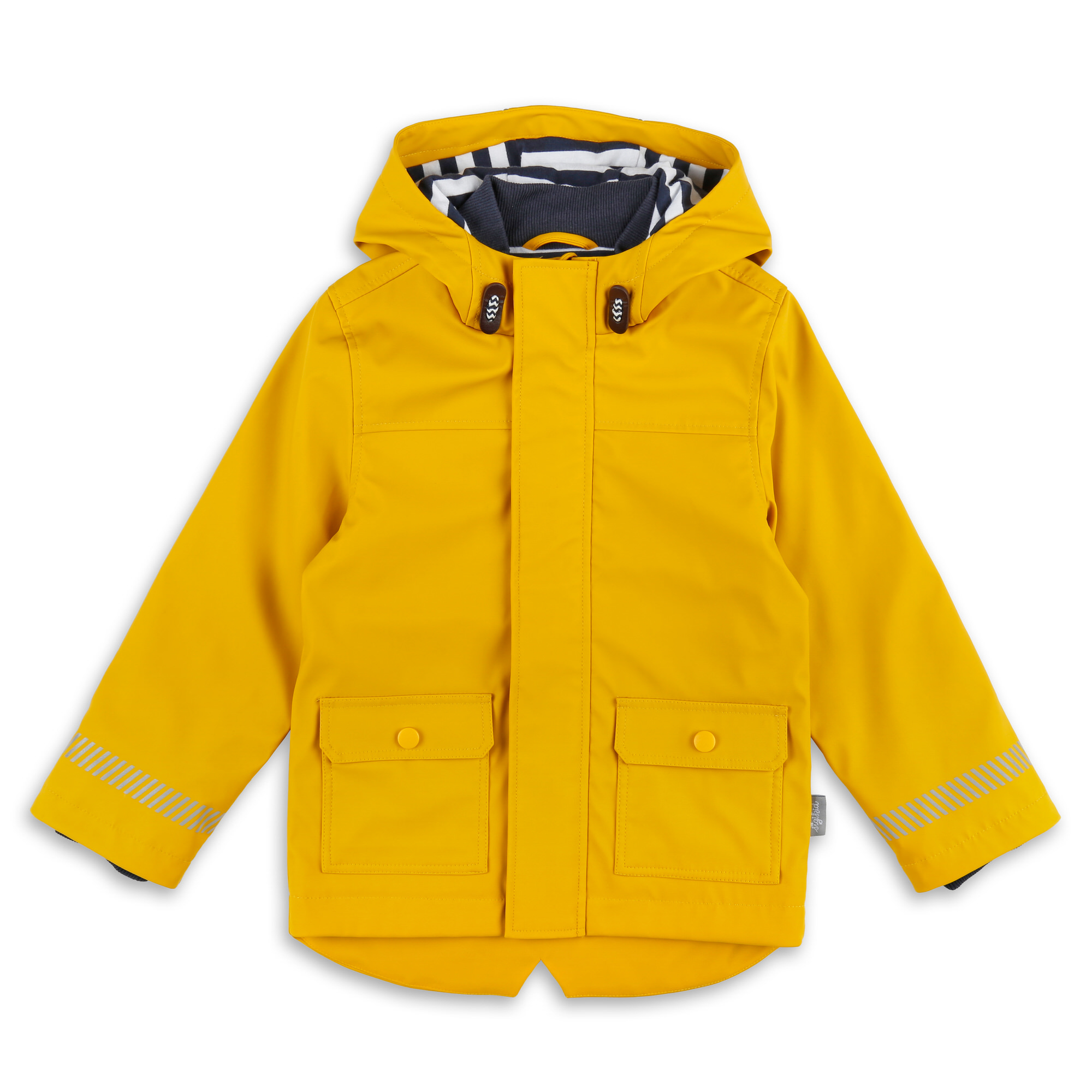 Kids' rain jacket, lined, yellow