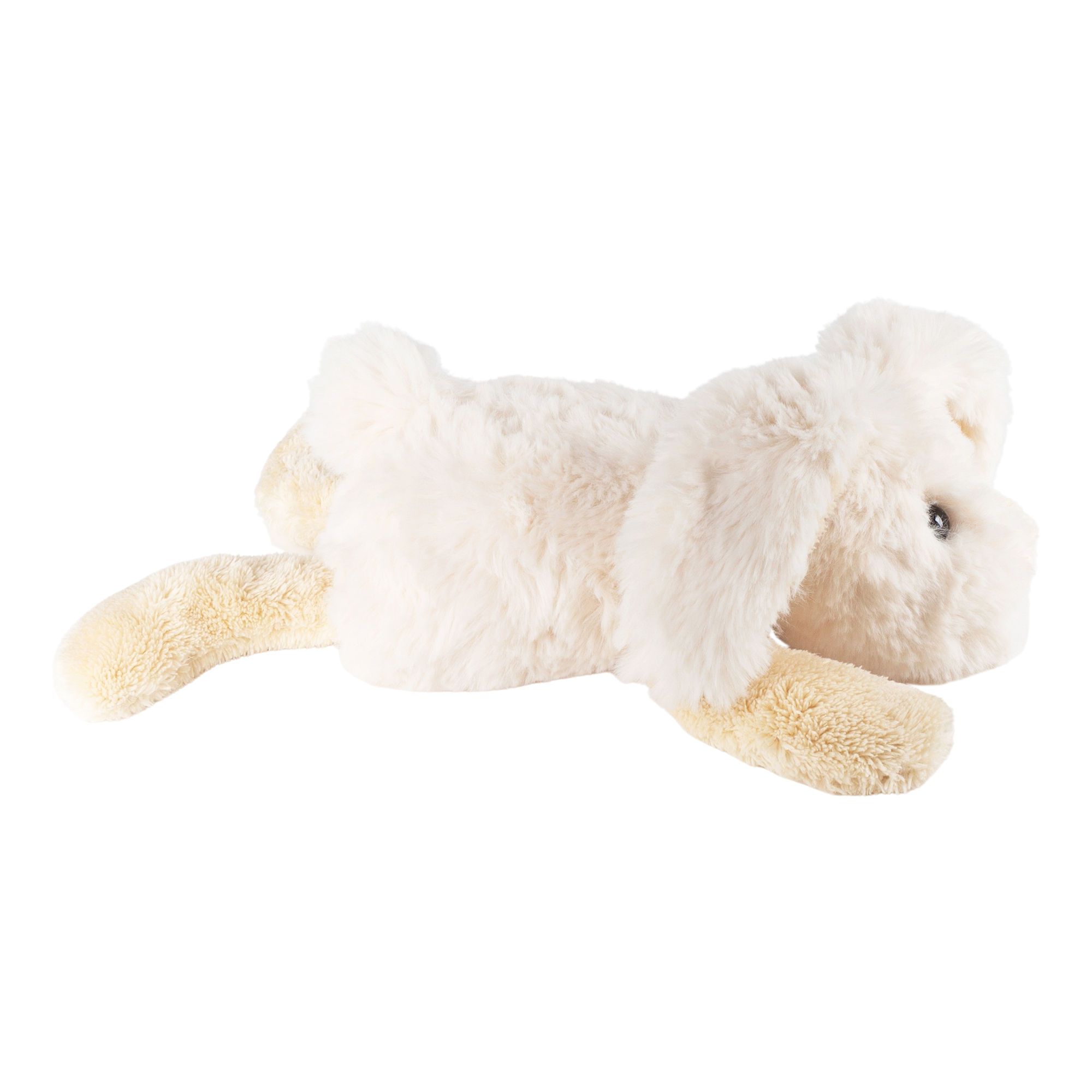 Kuscheltier Hase liegend weiß, Flauscherie