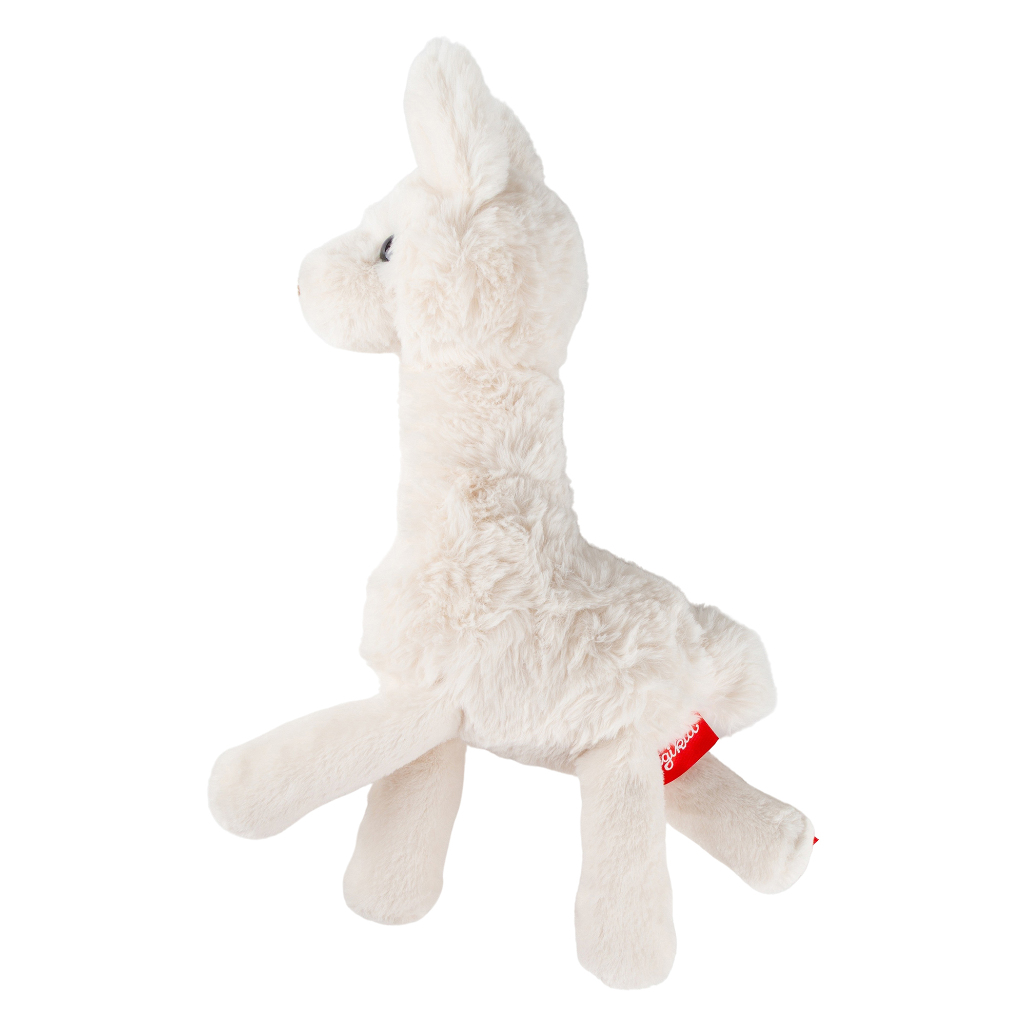 Silky soft plush toy alpaca, white