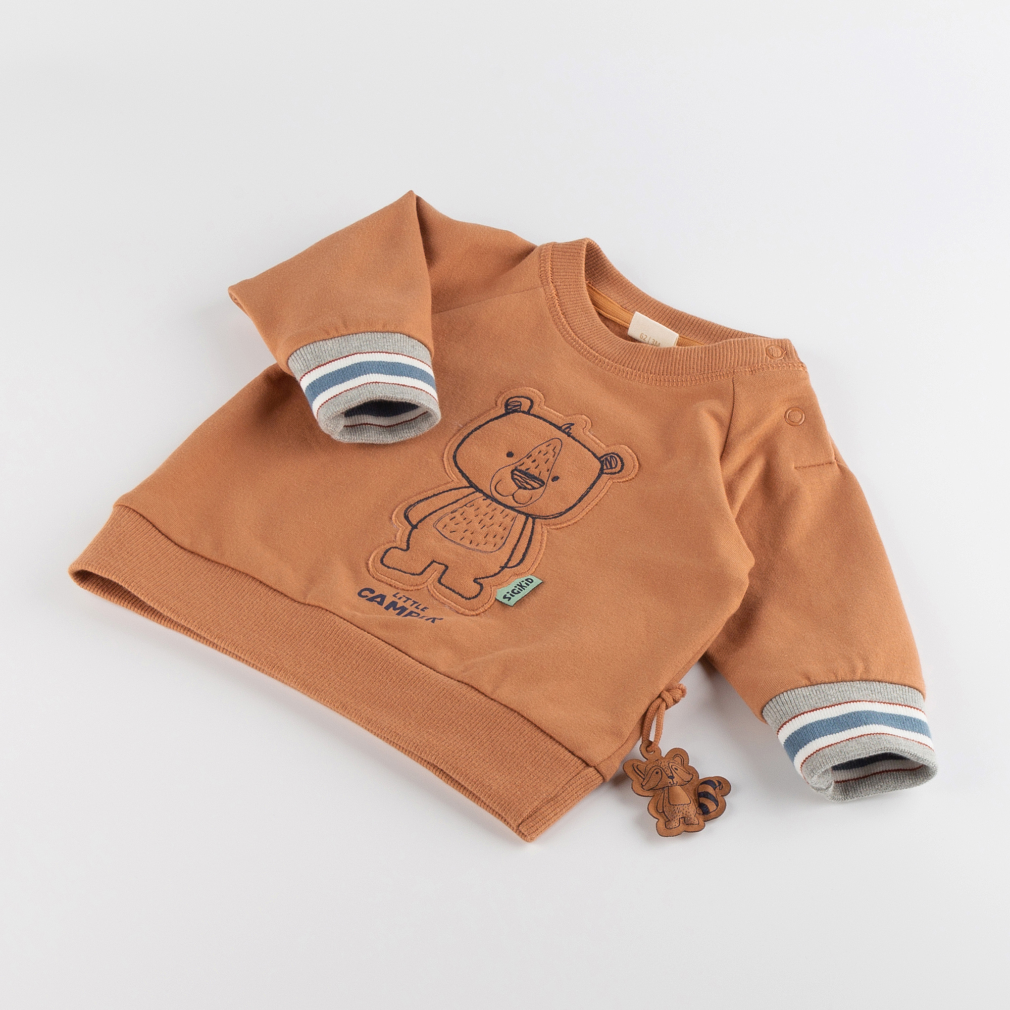 Baby Sweatshirt mit Bären Motiv, braun