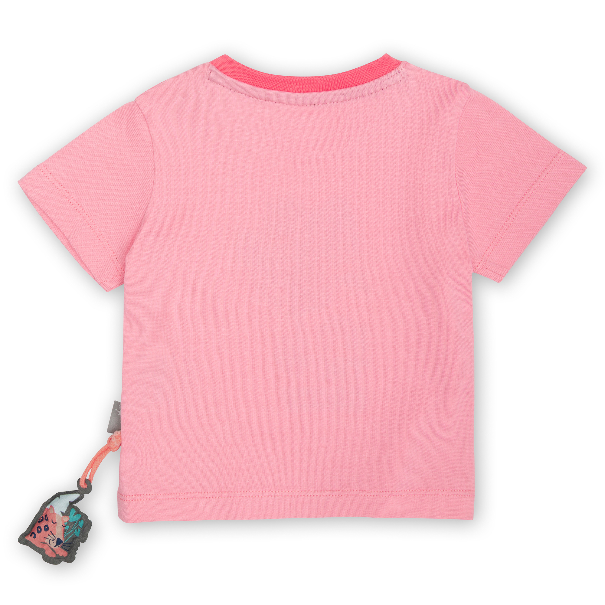 Baby girl appliqué T-shirt, apricot pink