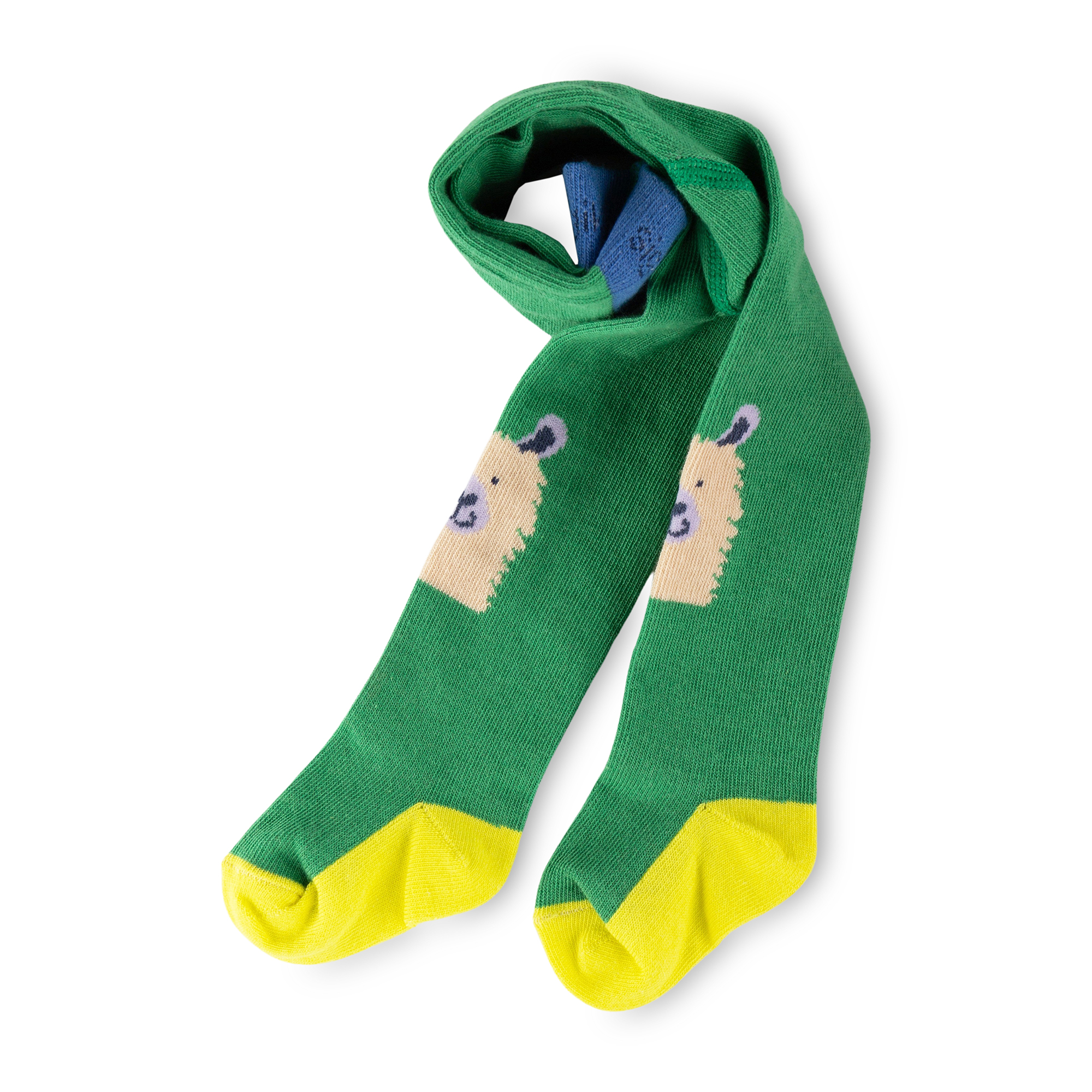 Kinder Strumpfhosen 2er-Set Lama, grün und pink Kinder Strumpfhosen 2er-Set Lama, grün und pink