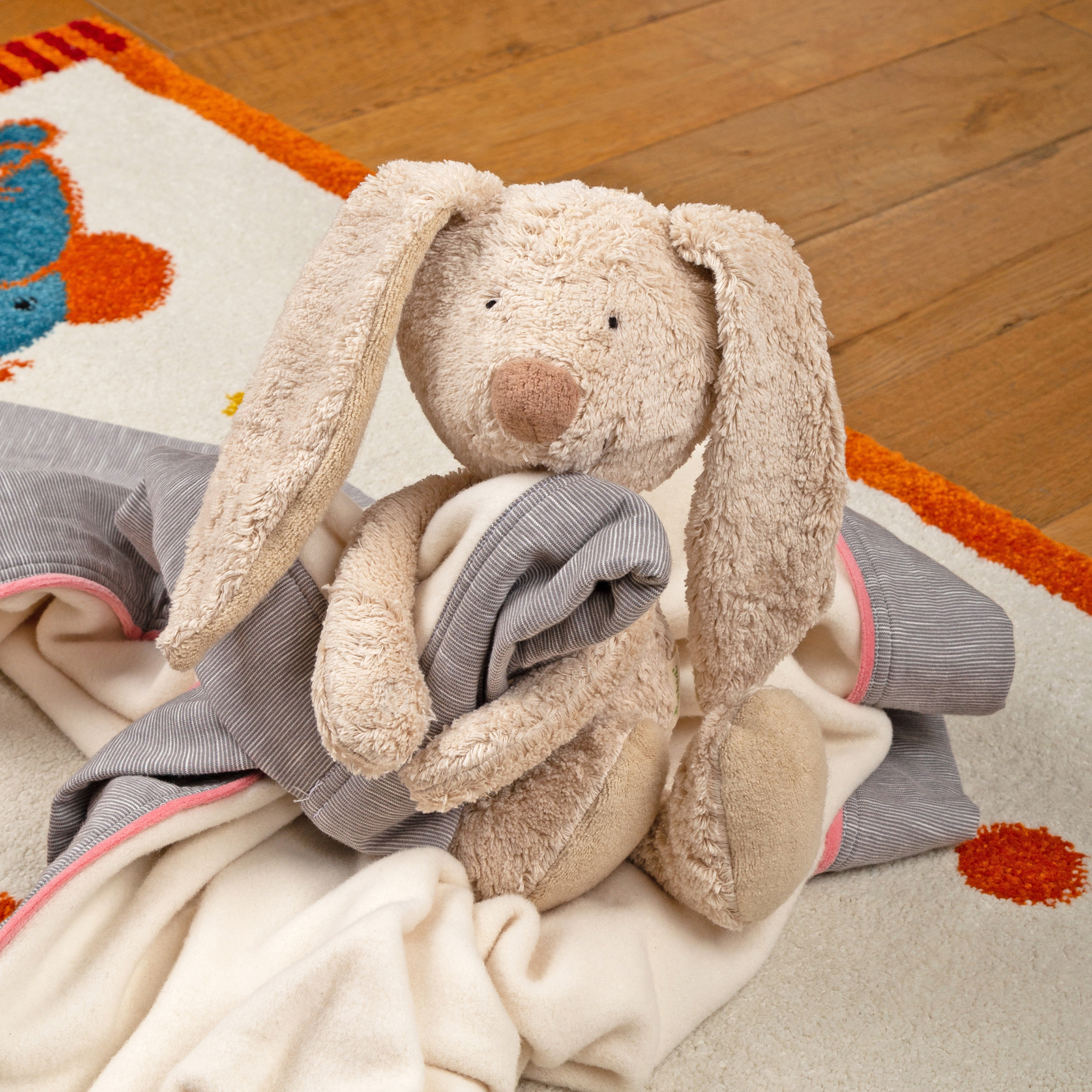 Organic soft toy rabbit, Green Collection