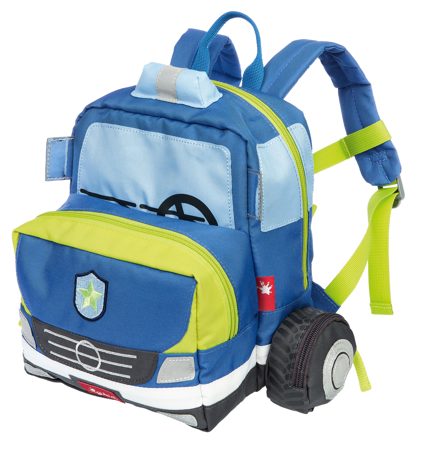 Children's backpack police car