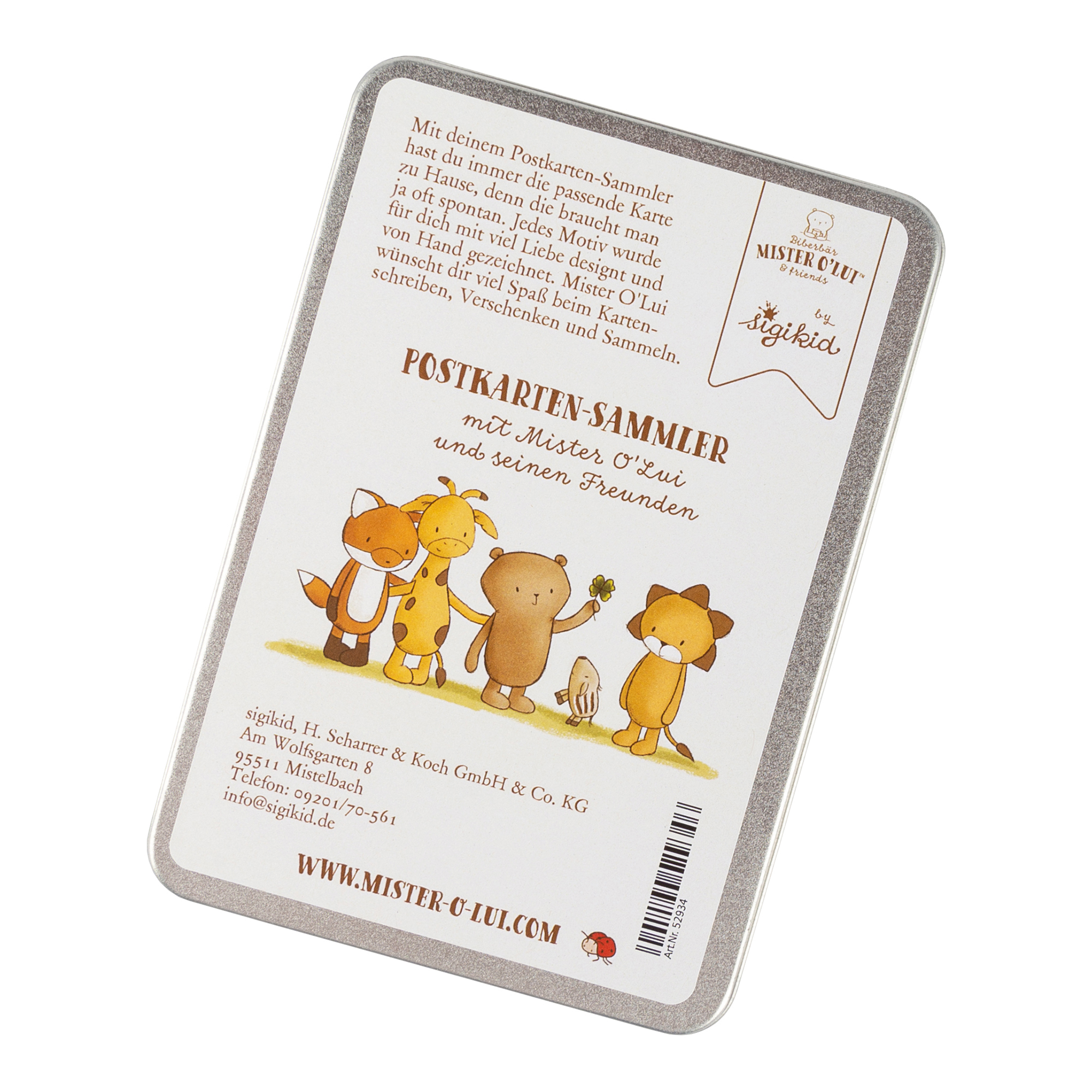 Schmuckdose mit 24 Postkarten Mister O'Lui Schmuckdose mit 24 Postkarten Mister O'Lui