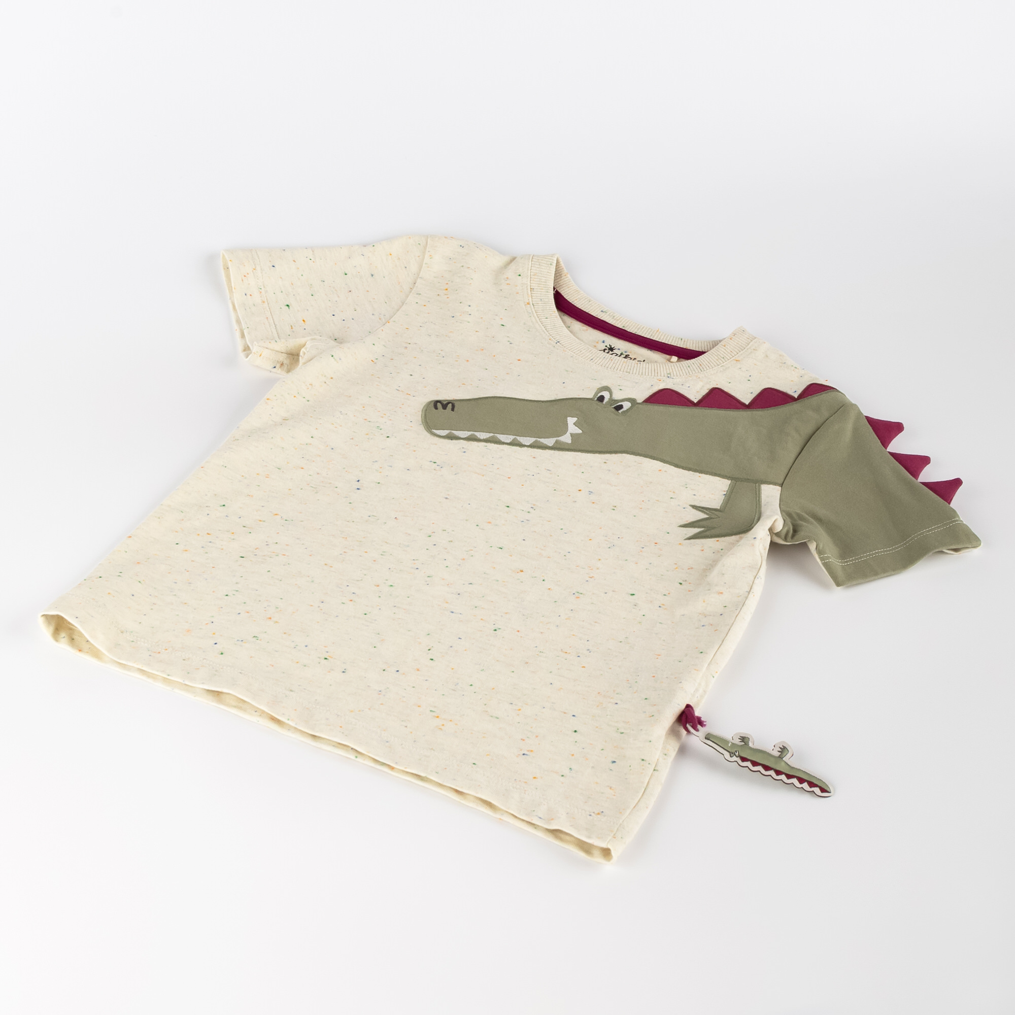 Boys' slub T-shirt Happy Crocodile