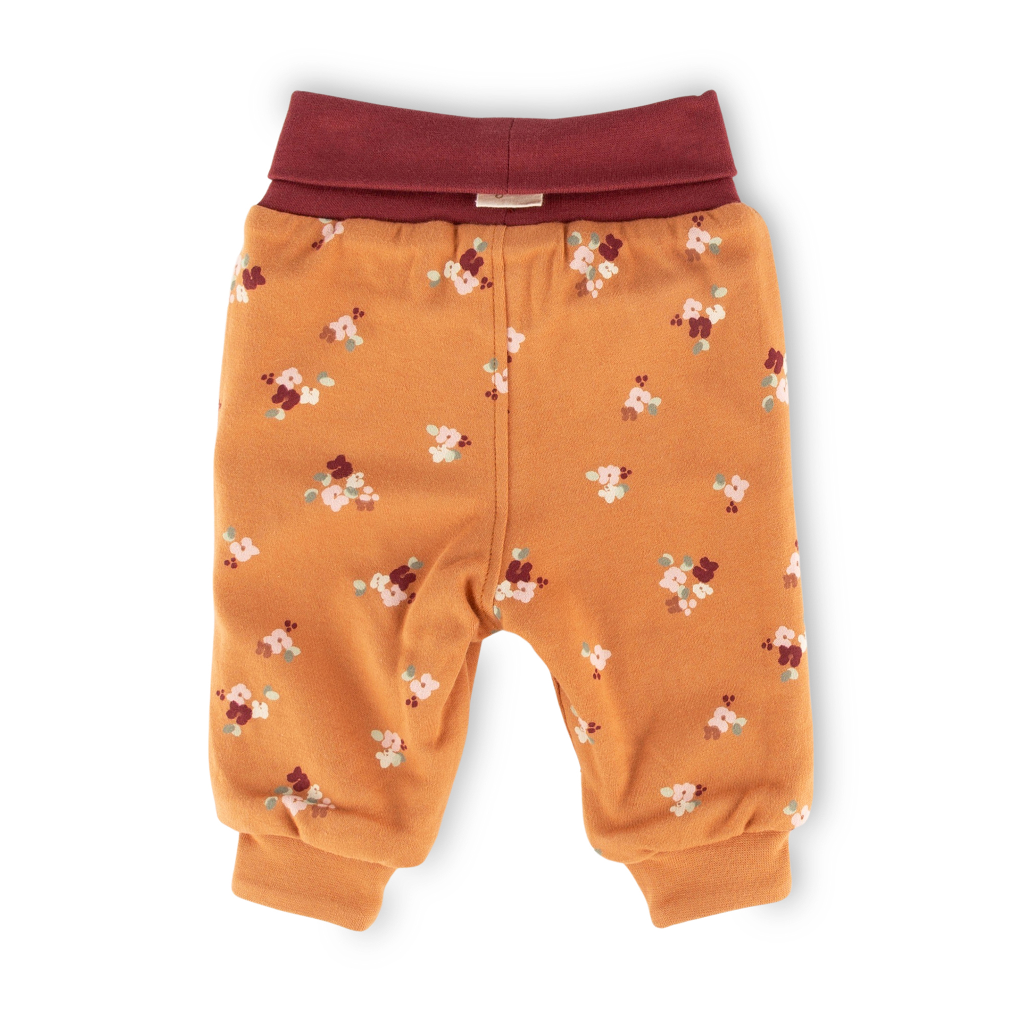 Reversible baby soft pants, dark red/caramel brown