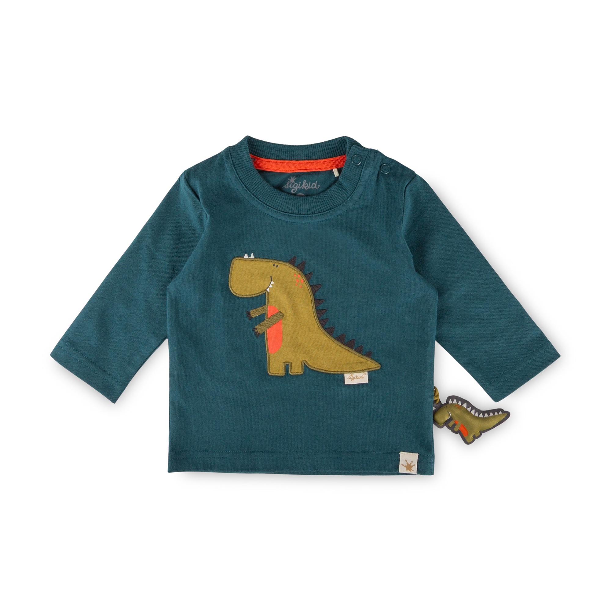 Baby long sleeve Tee teal blue, Dino Fun