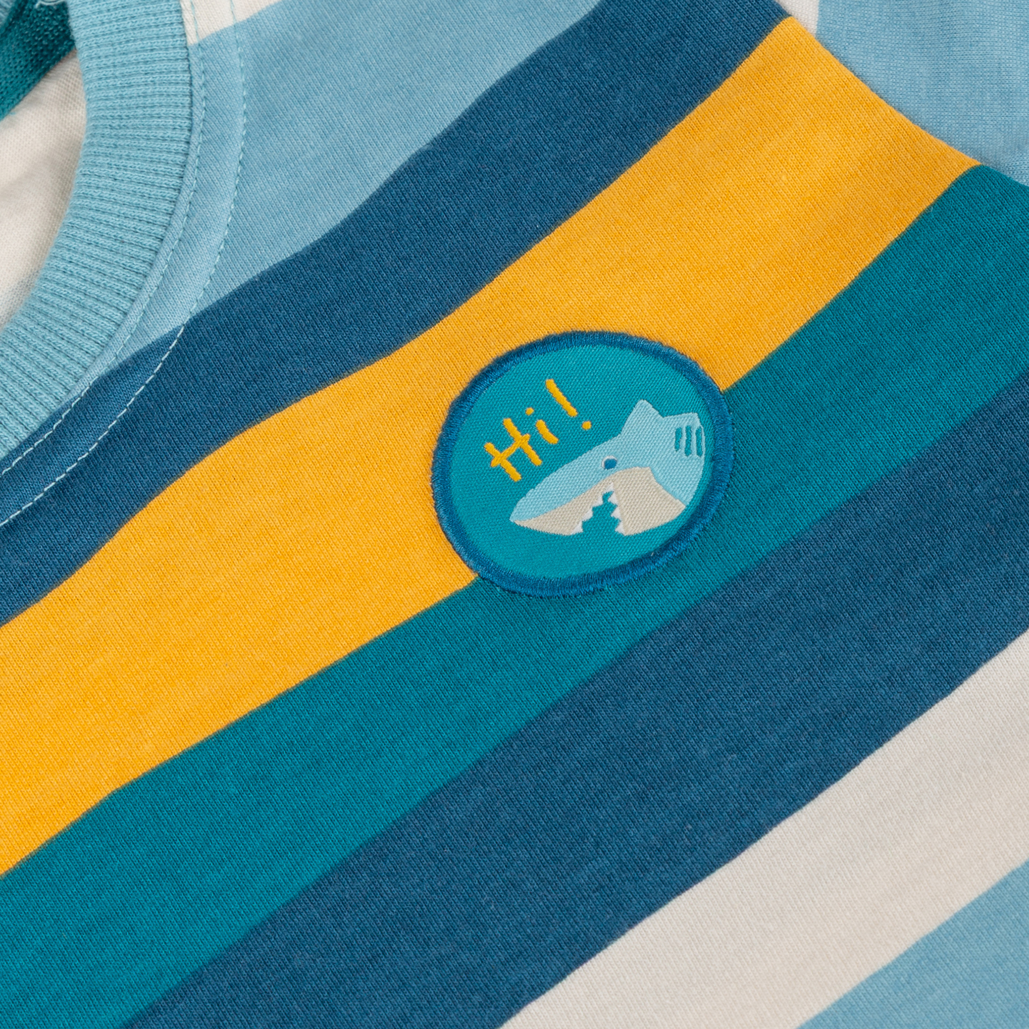 Striped children's T-shirt, Blue & Bright