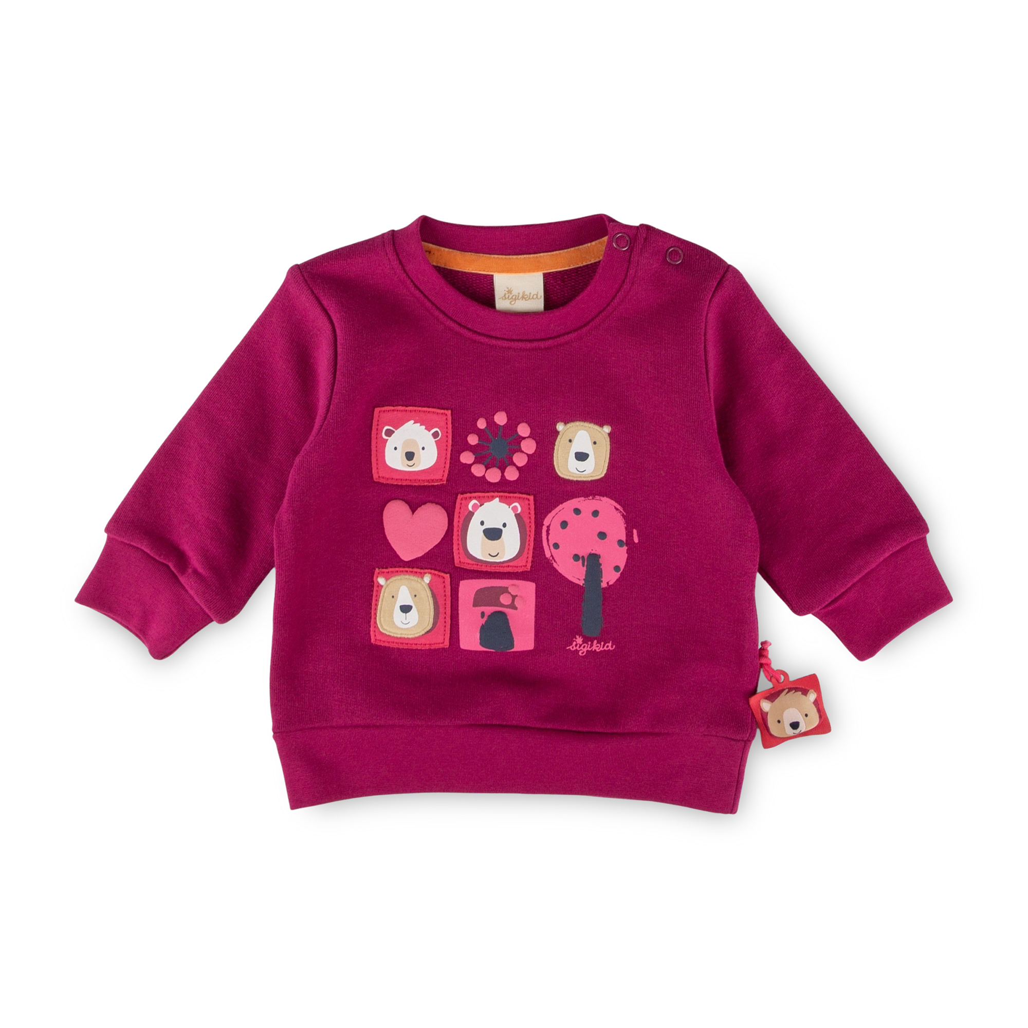 Baby Sweatshirt Bärchen Fancy Forest, dunkelpink Baby Sweatshirt Bärchen Fancy Forest, dunkelpink