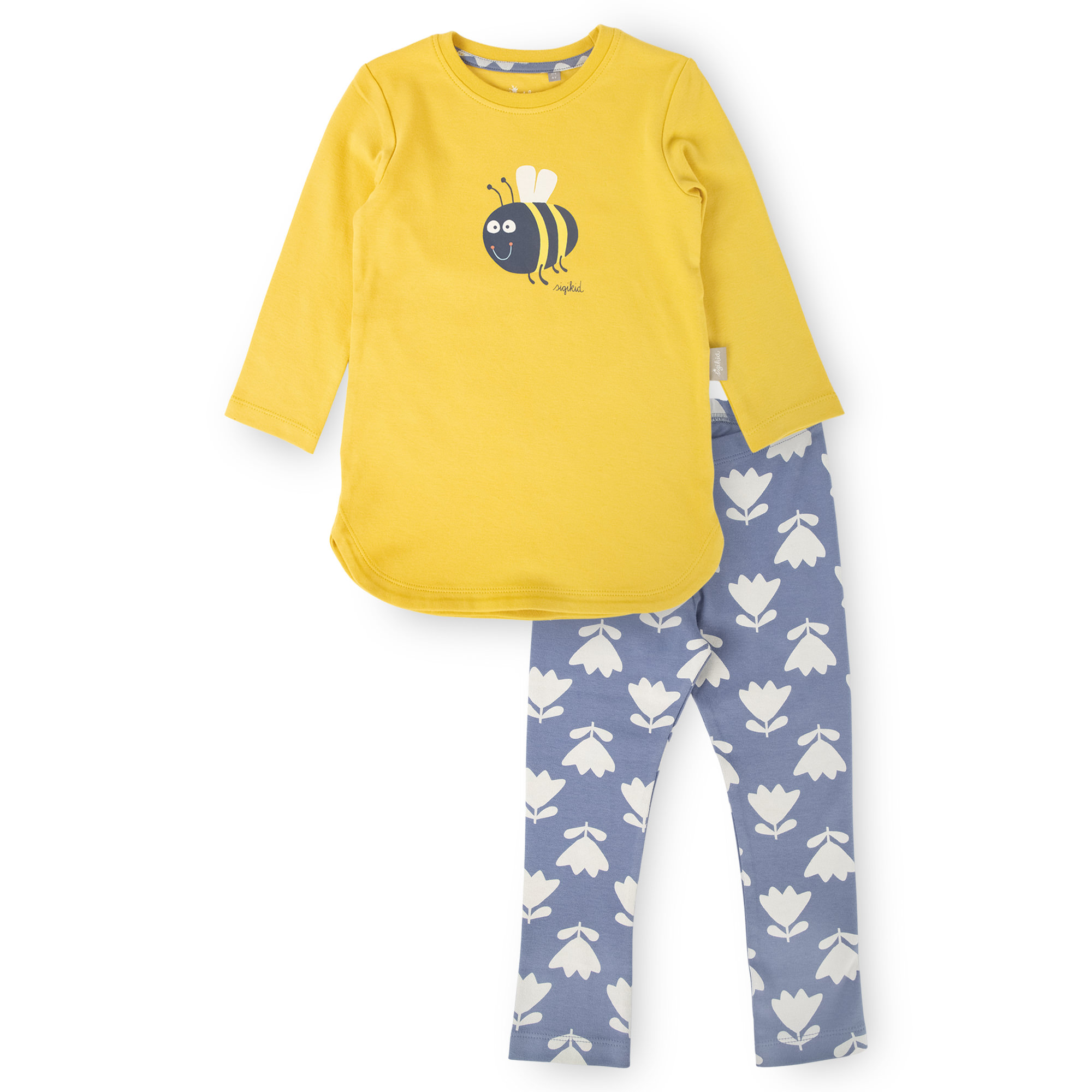 Kinder Schlafanzug Biene, gelb und blau
