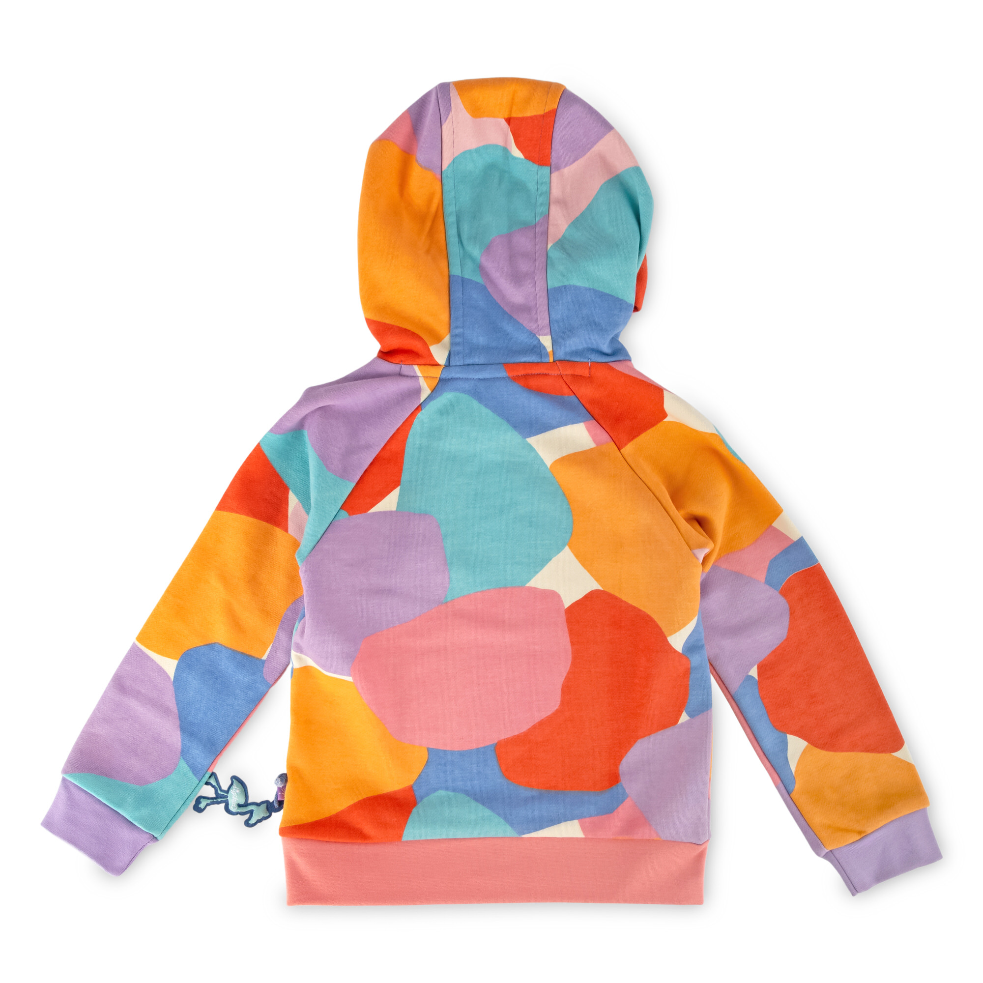 Girls' sweatshirt hoody, multicoloured