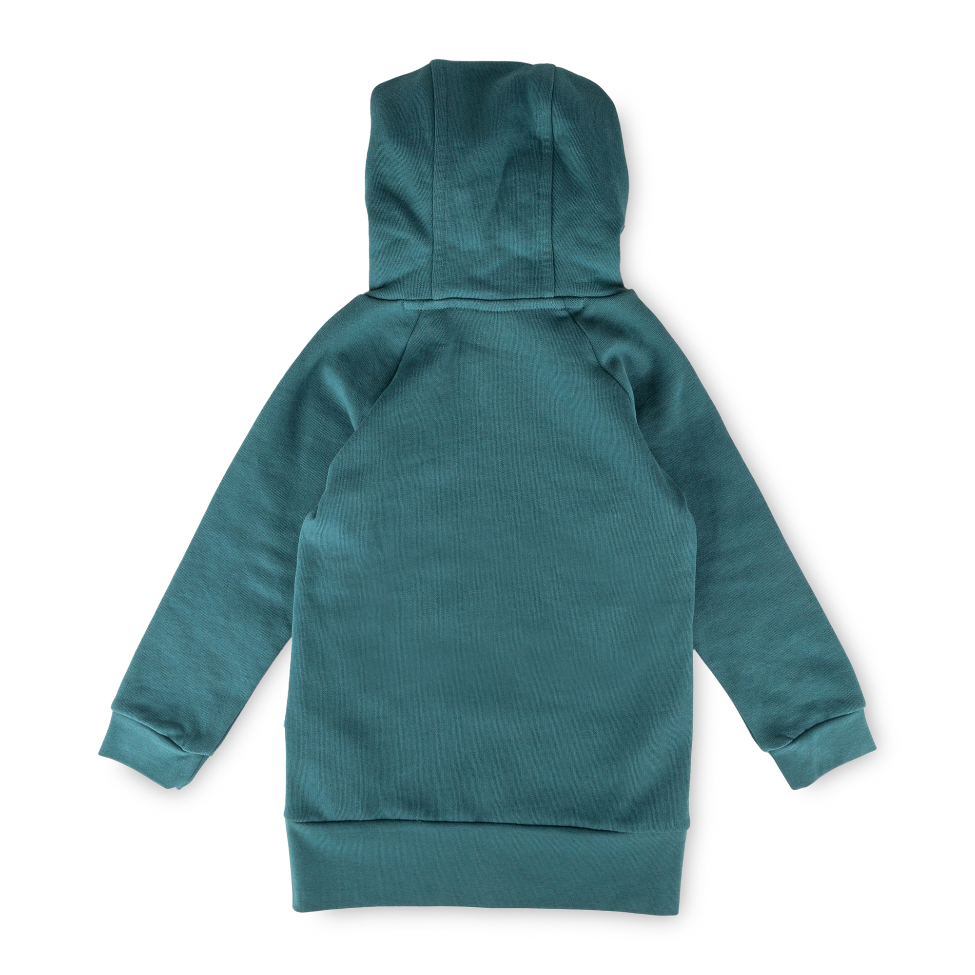 Kinder Kapuzen Sweatkleid Ballerina, petrolblau