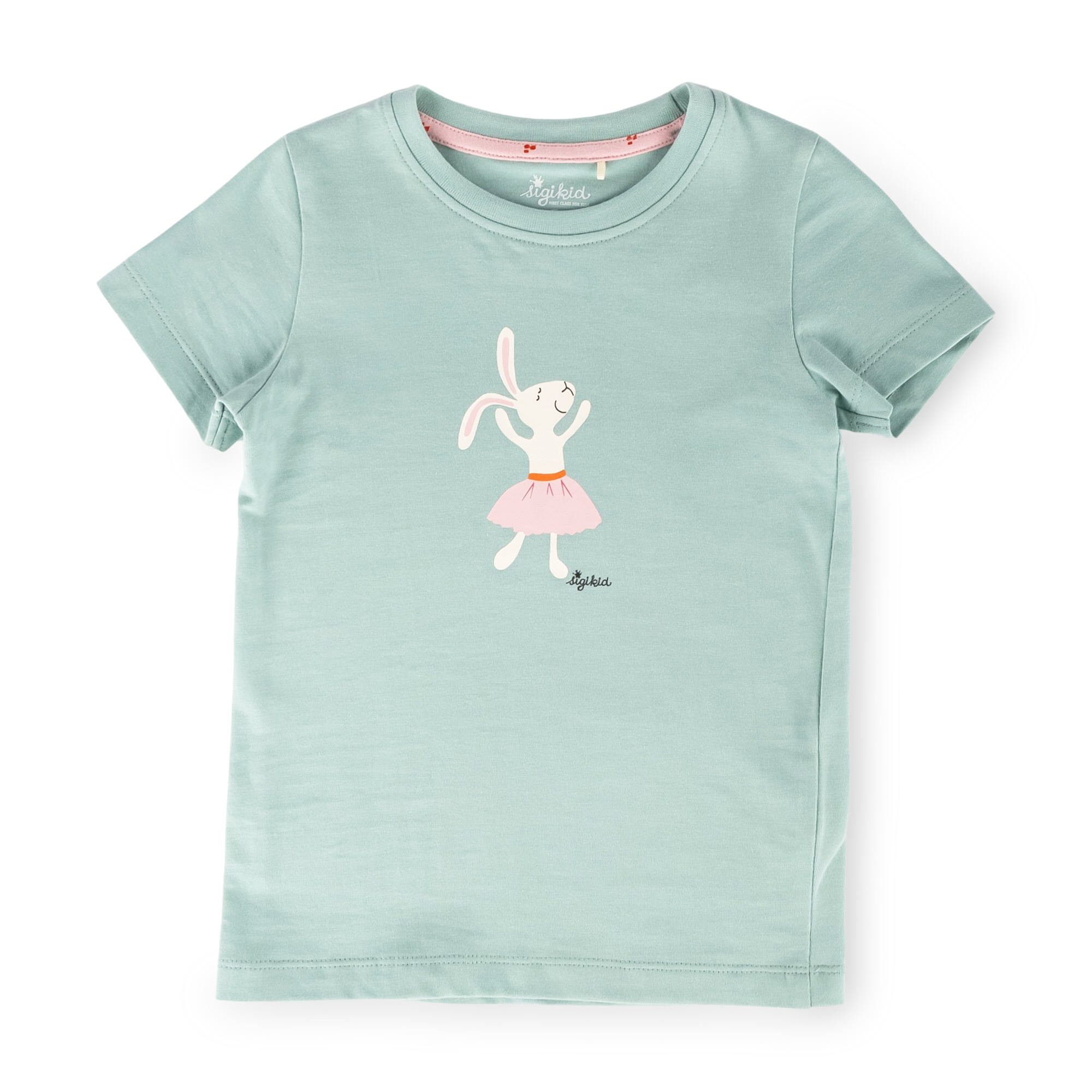 Children's shorty pyjamas bunny, pale green/pink