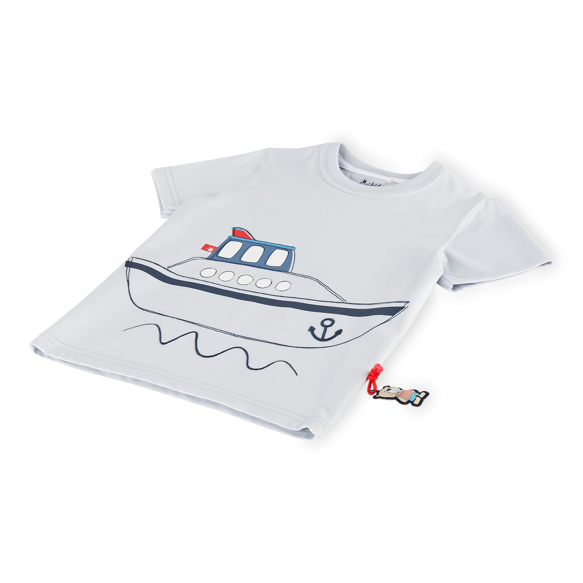 Light blue children's T-shirt boat