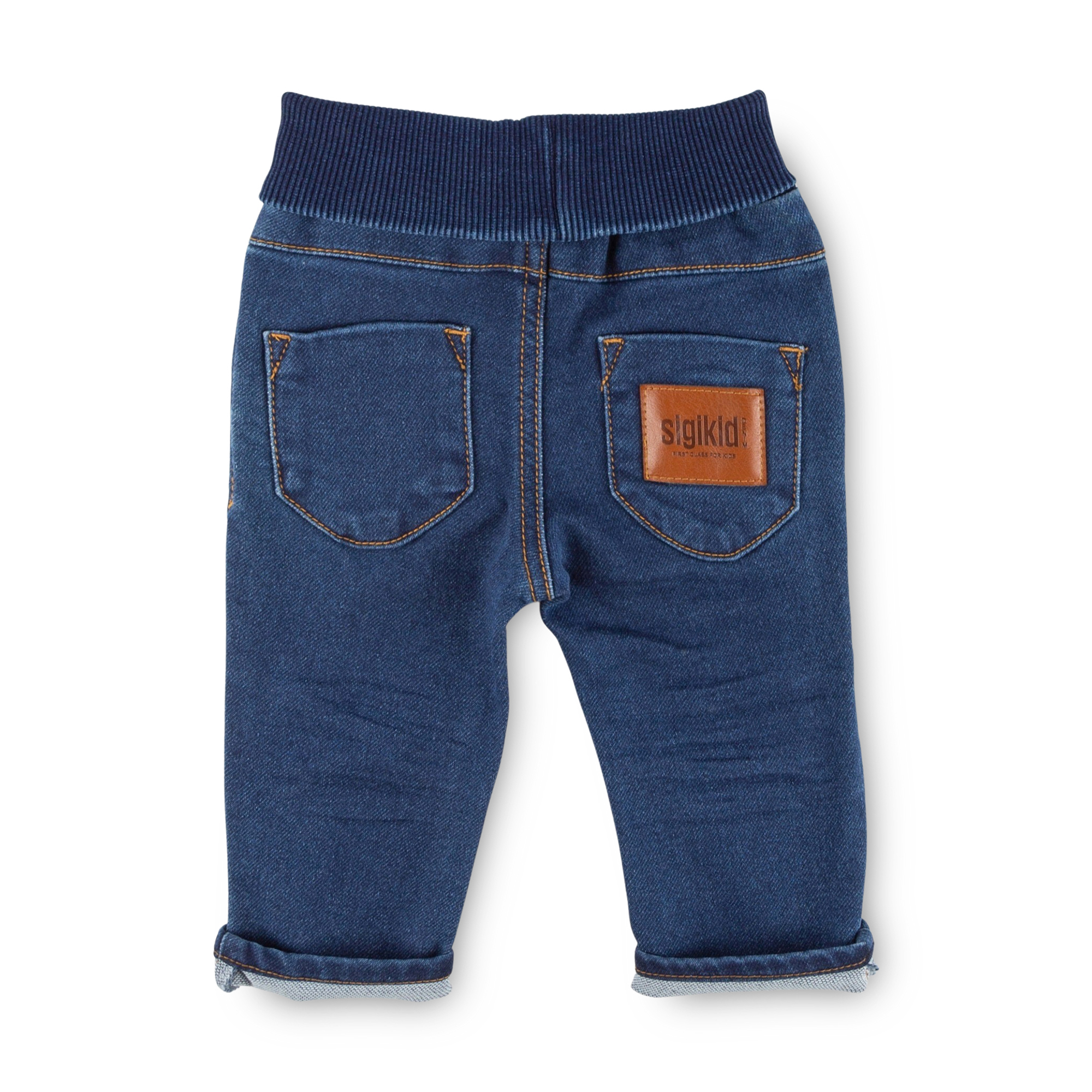 Babyjeans aus Sweat Denim, dunkelblau Babyjeans aus Sweat Denim, dunkelblau