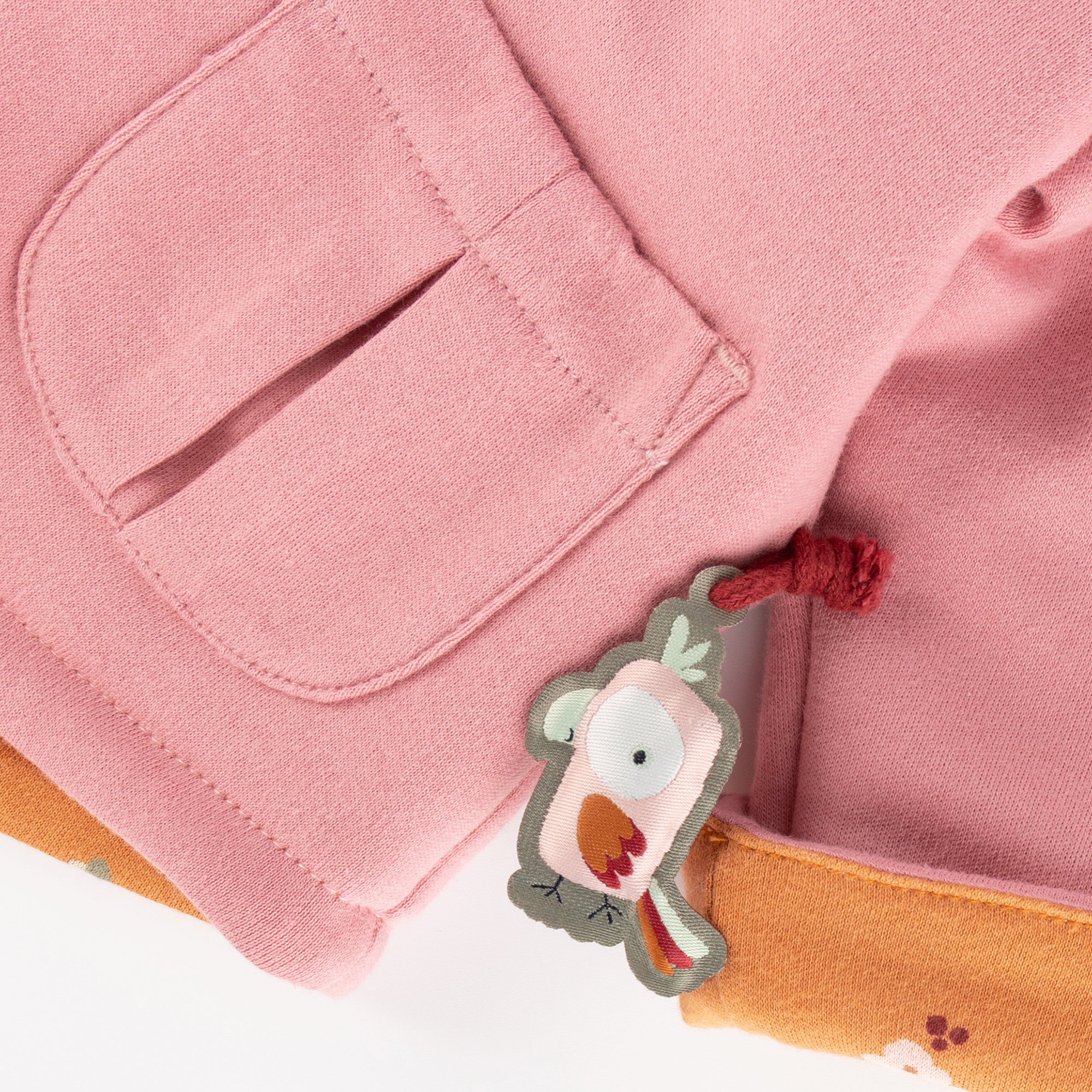 Reversible baby jacket Pink Cockatoo