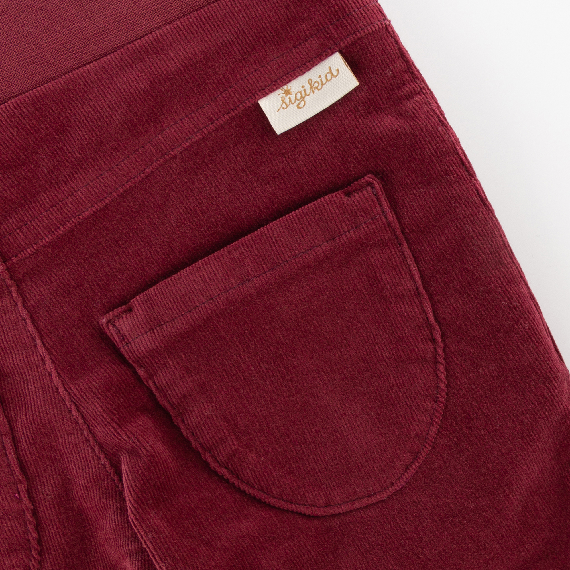 Children's corduroy pants, dark red