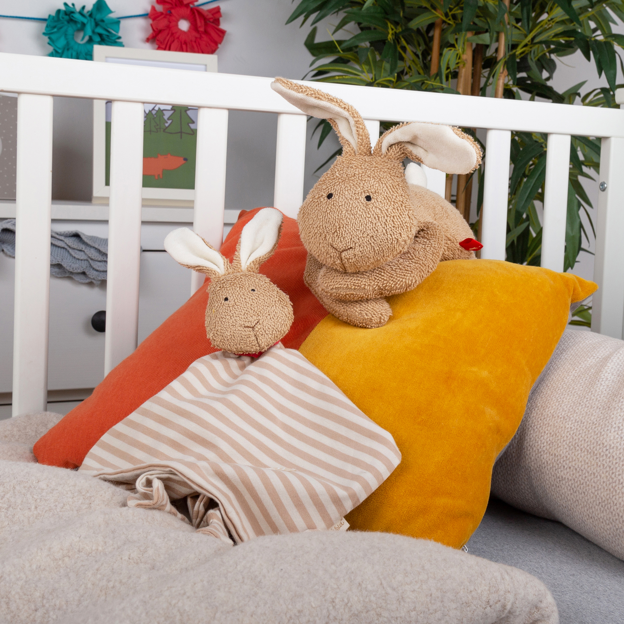 Baby comforter blankie bunny, beige