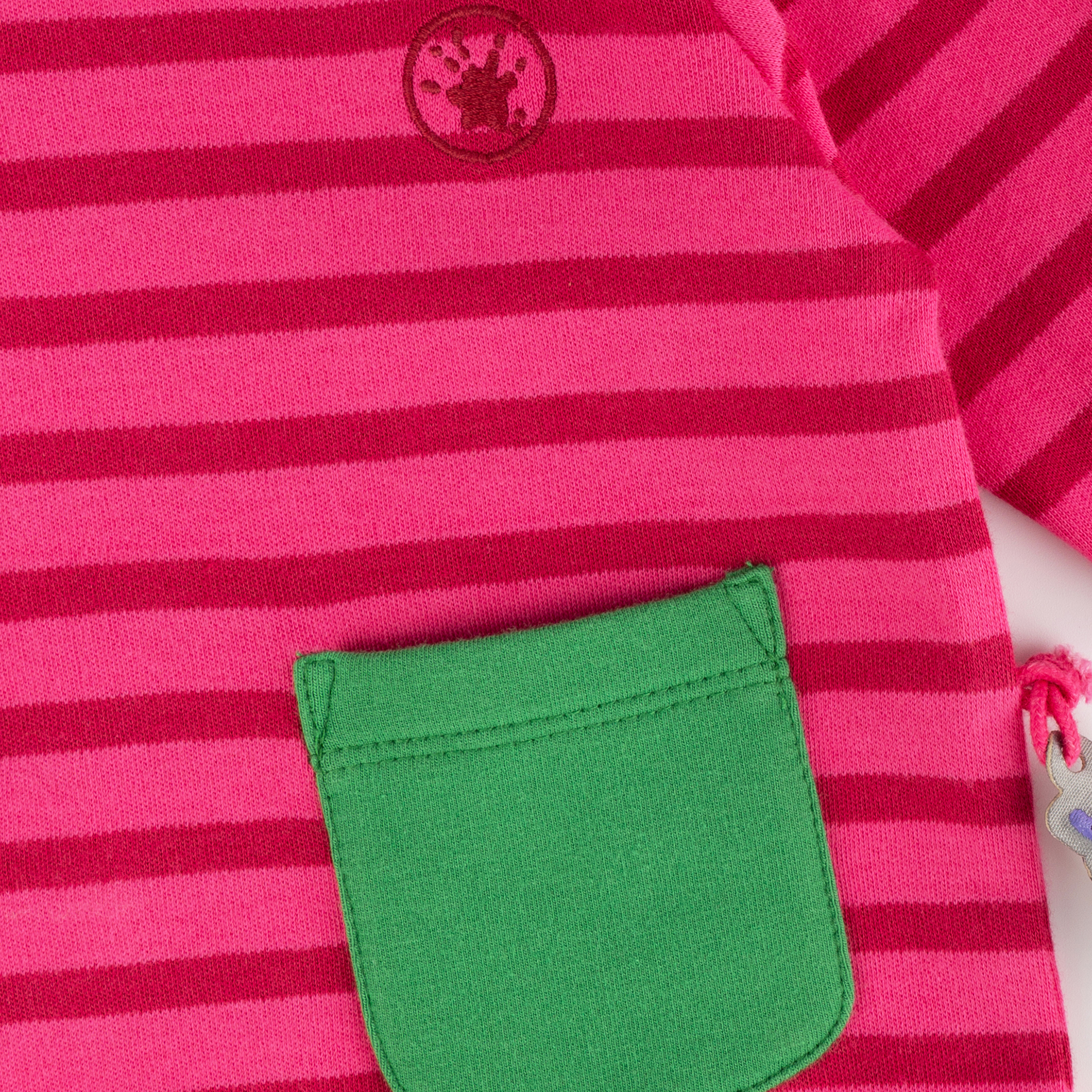 Baby Longshirt Crazy Lama, pink gestreift Baby Longshirt Crazy Lama, pink gestreift