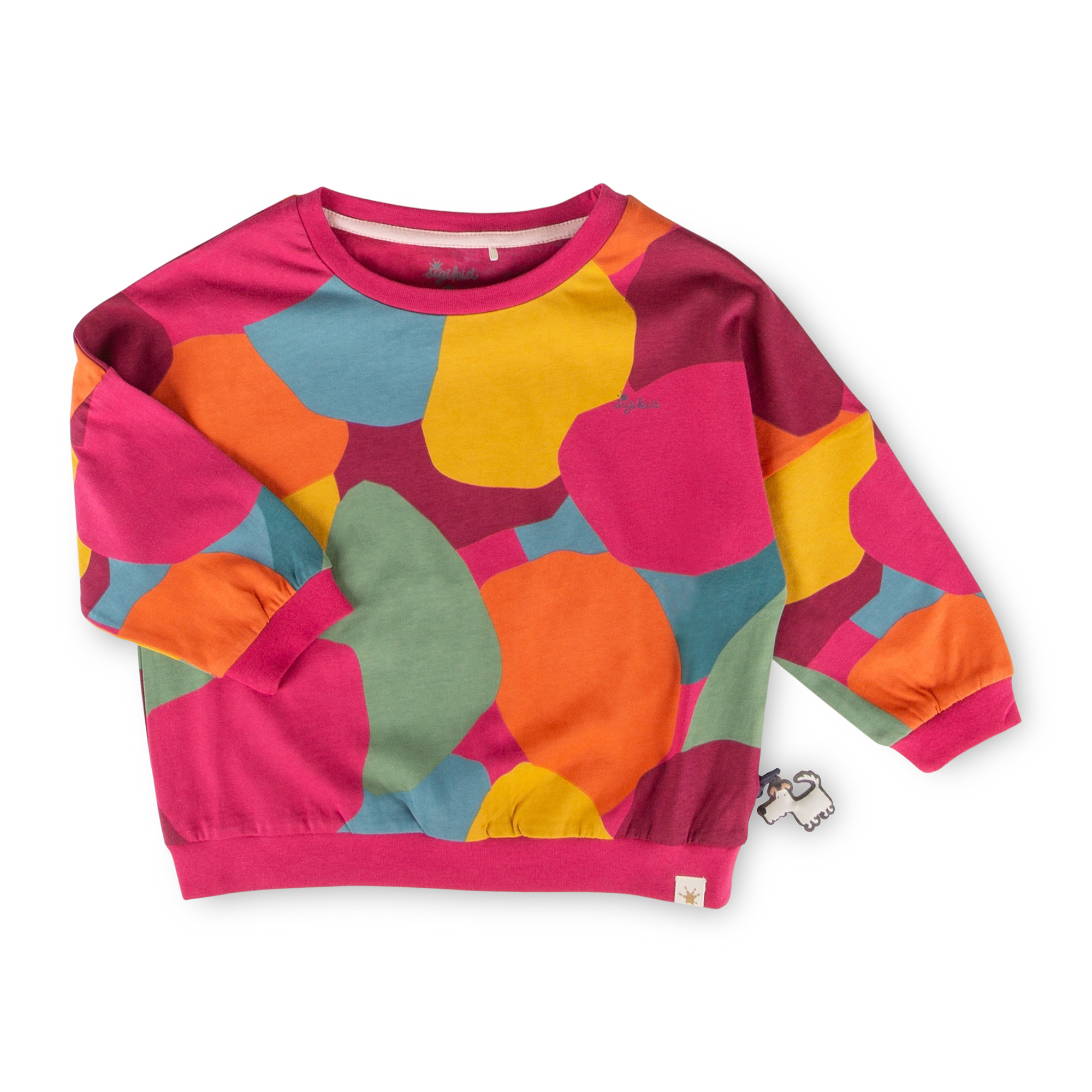Oversized children's long sleeve Tee, multicoloured