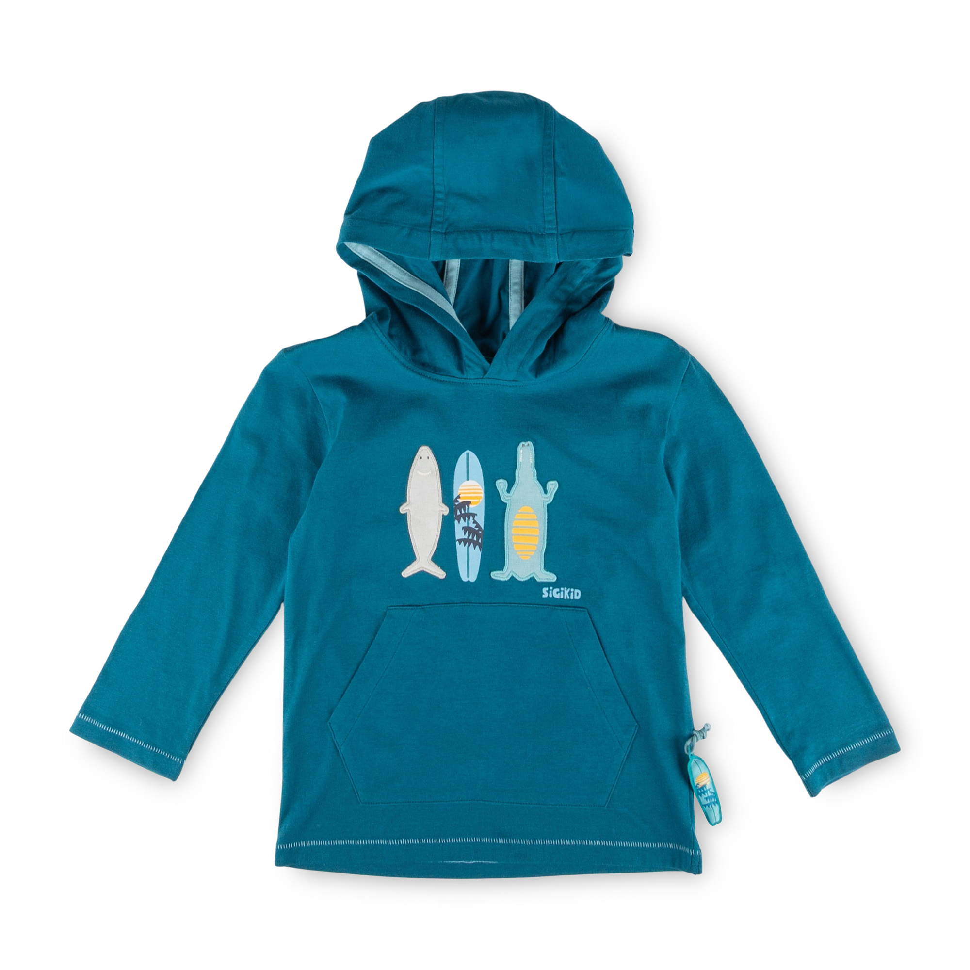 Children's hoody, pockets, Blue & Bright