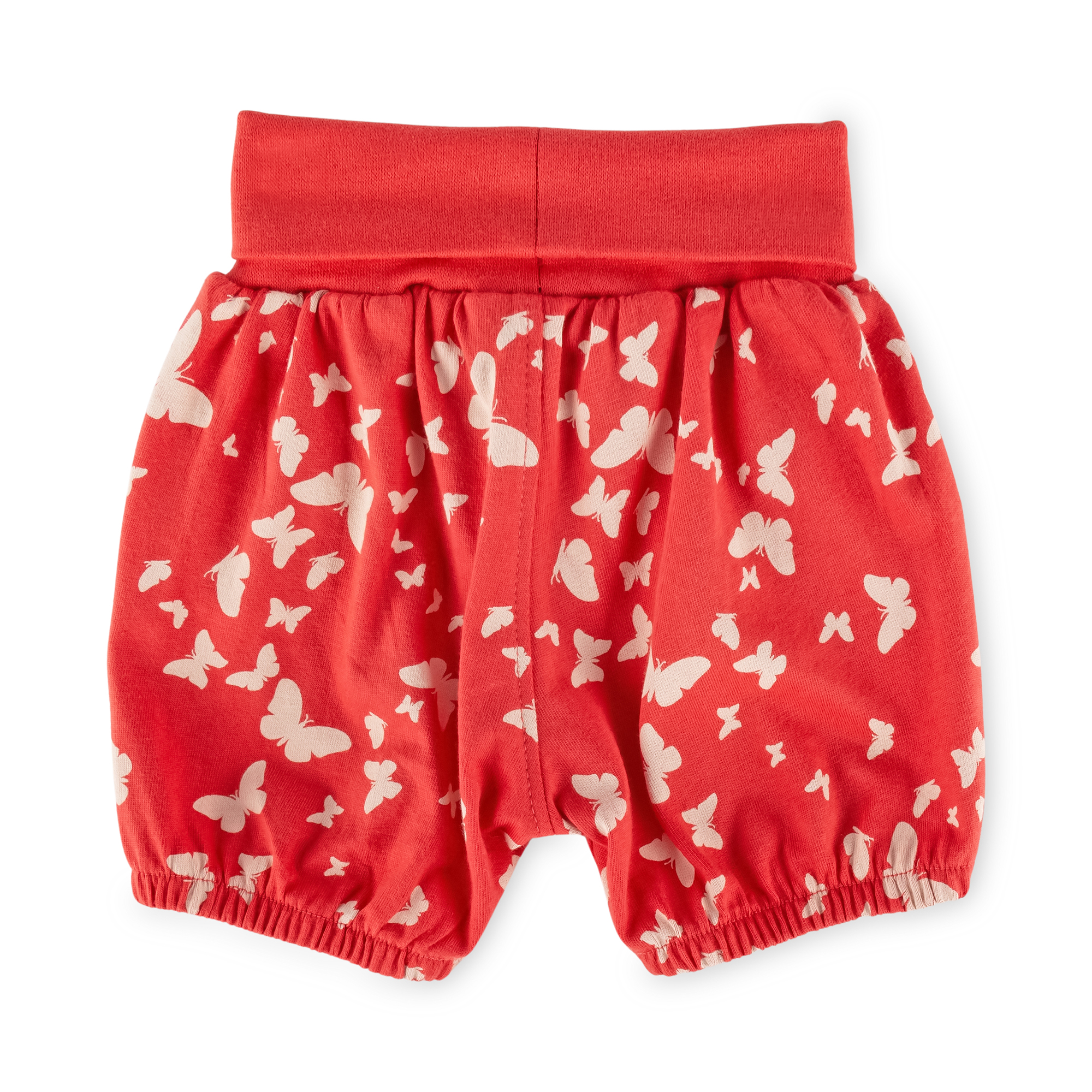 Baby Bermuda mit Schmetterlings Print, rot