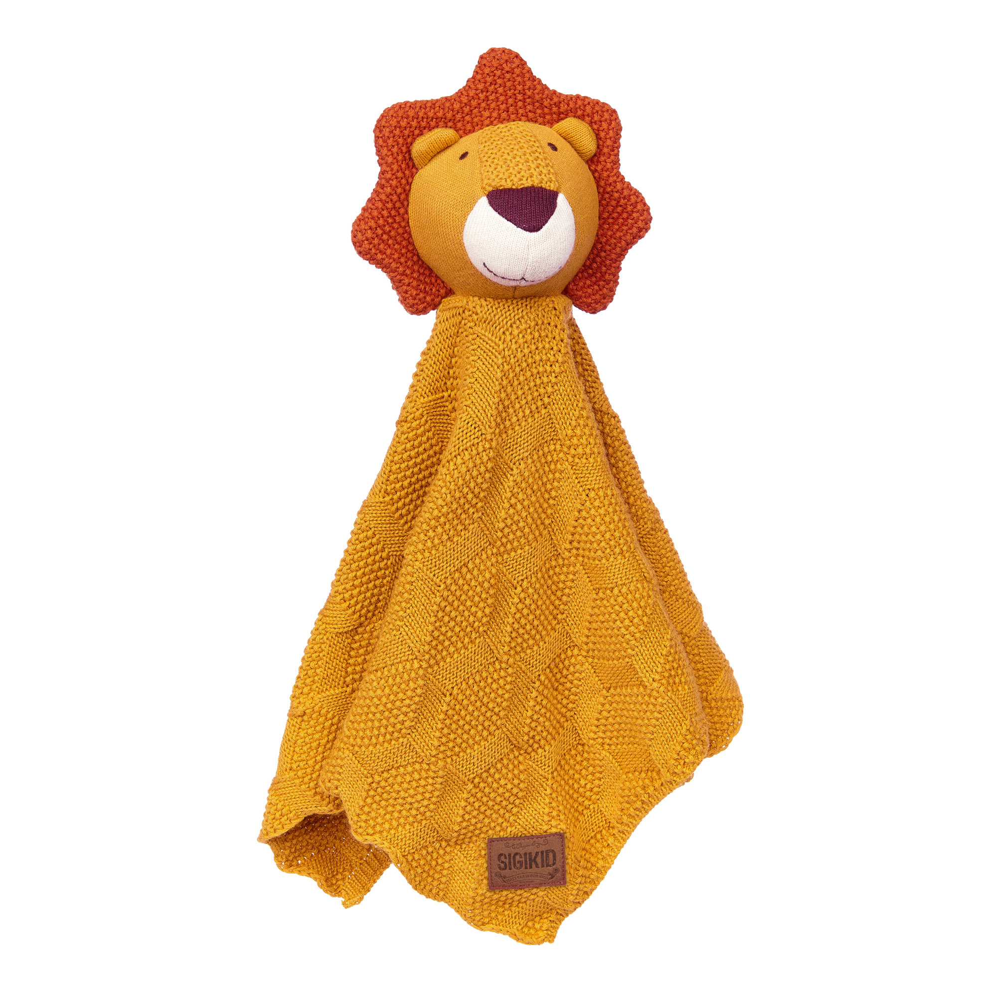 Baby lovey comforter lion, Knitted Love