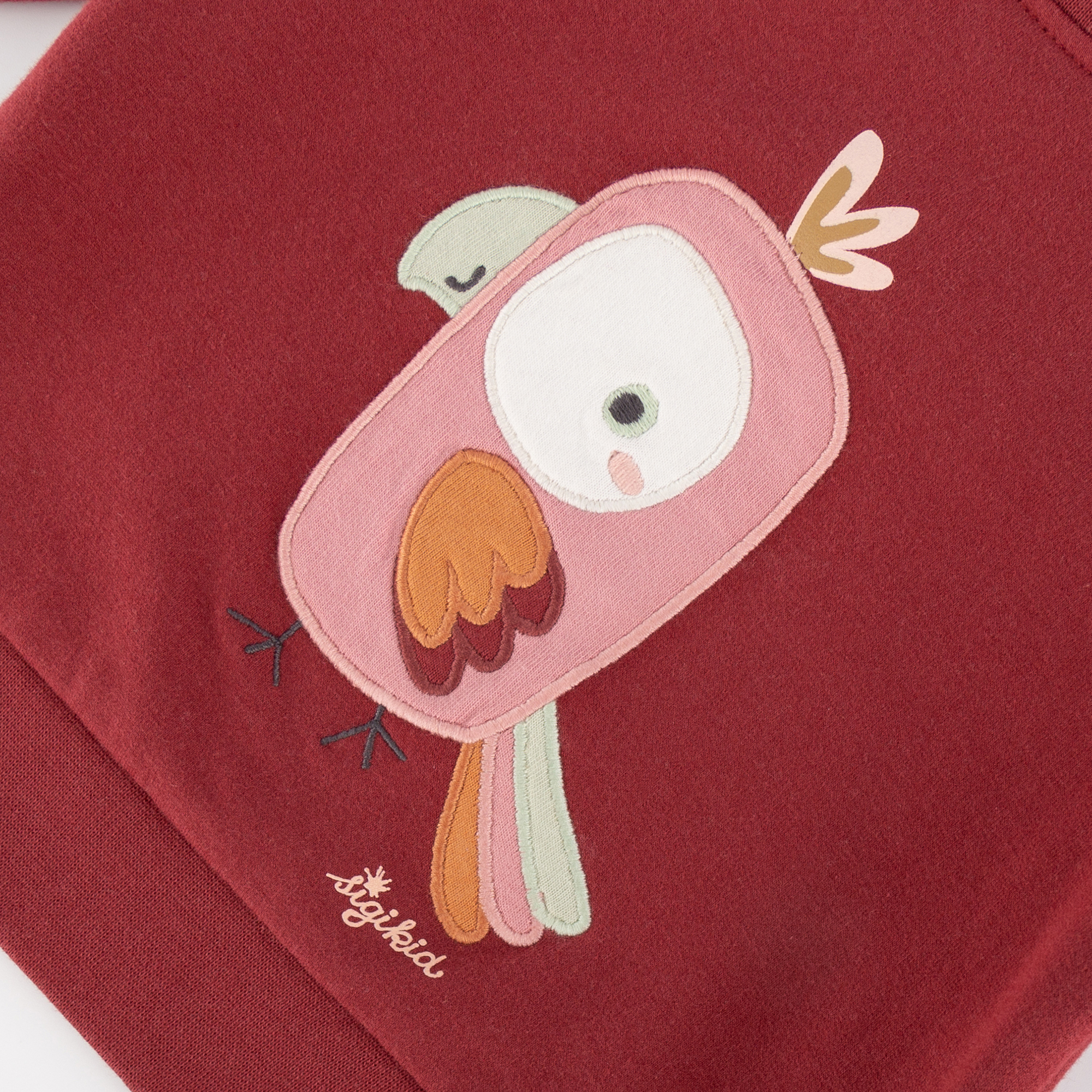 Baby sweatshirt cockatoo, dark red