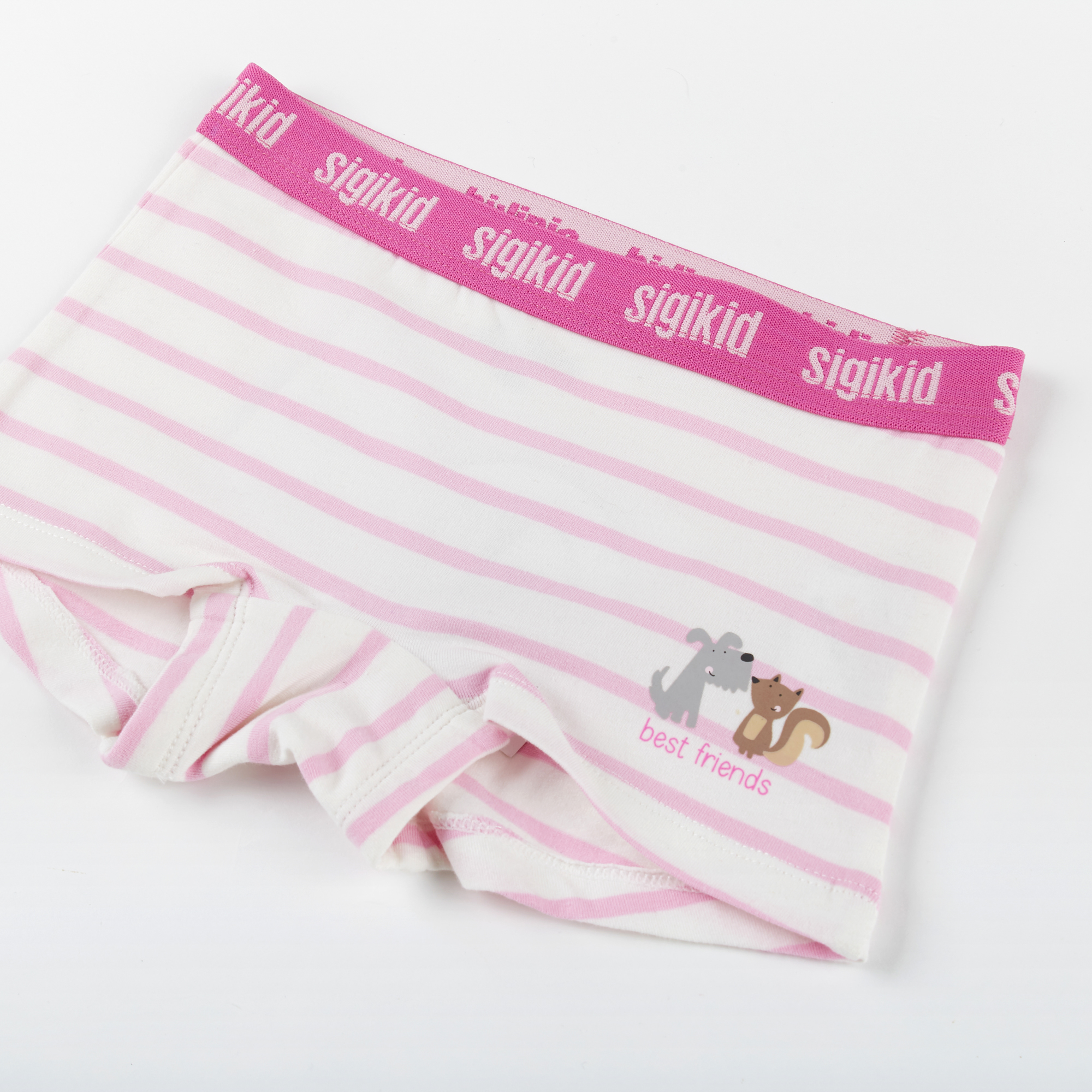 Girl's cami top & panty, pink/white striped