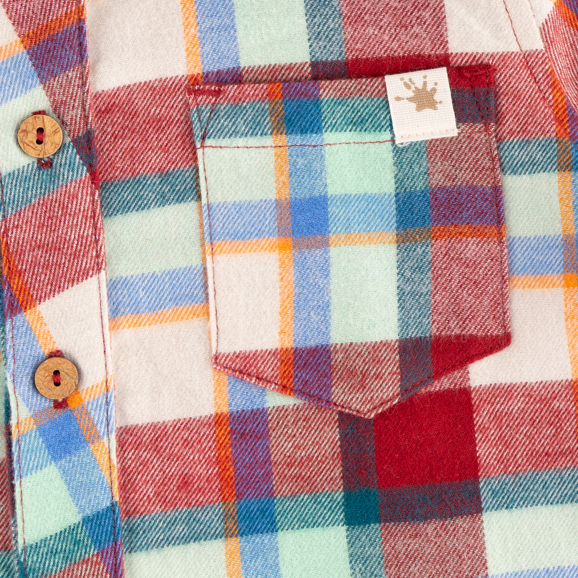 Children's boys' check flannel shirt dark red Children's boys' check flannel shirt dark red