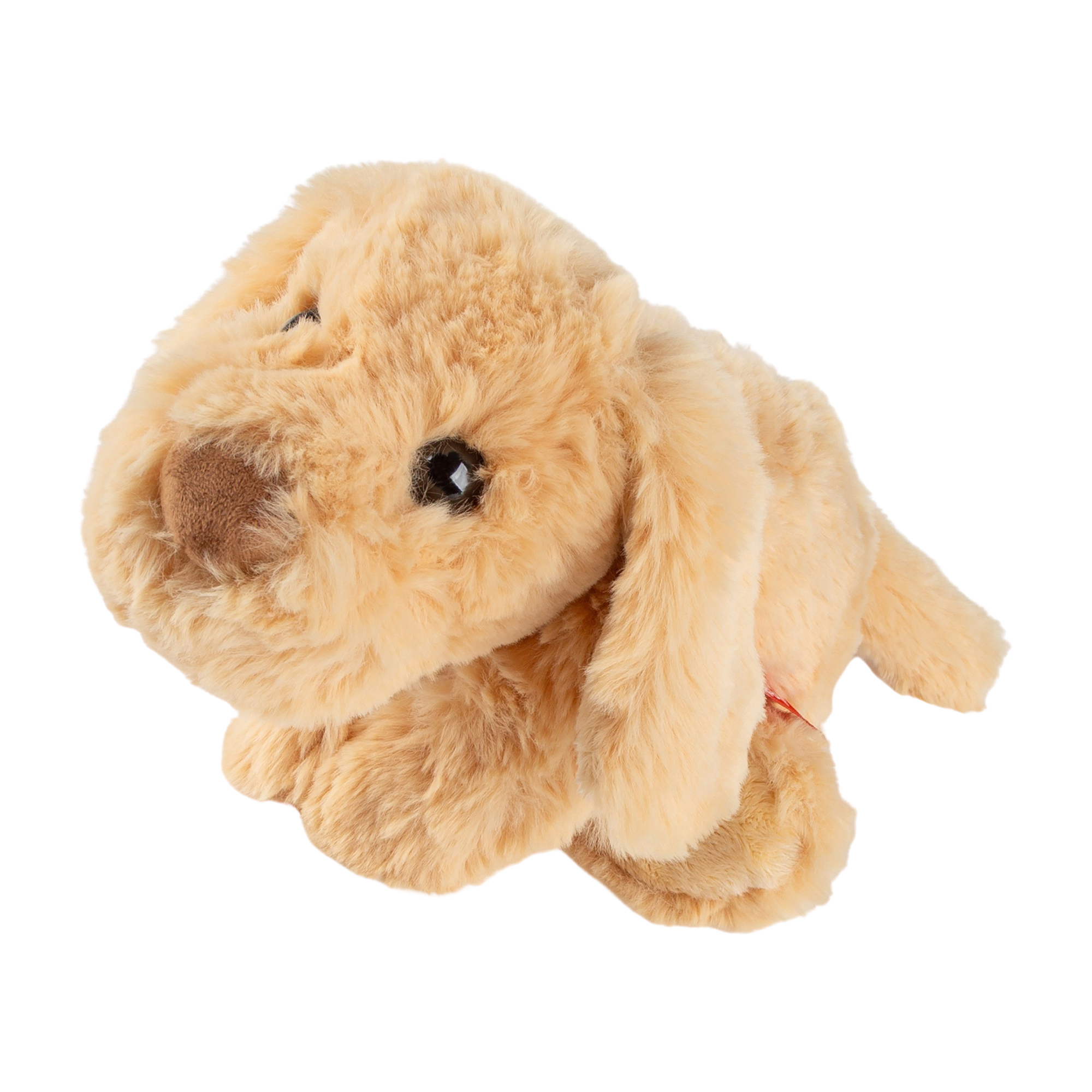 Silky soft plush toy dog, beige