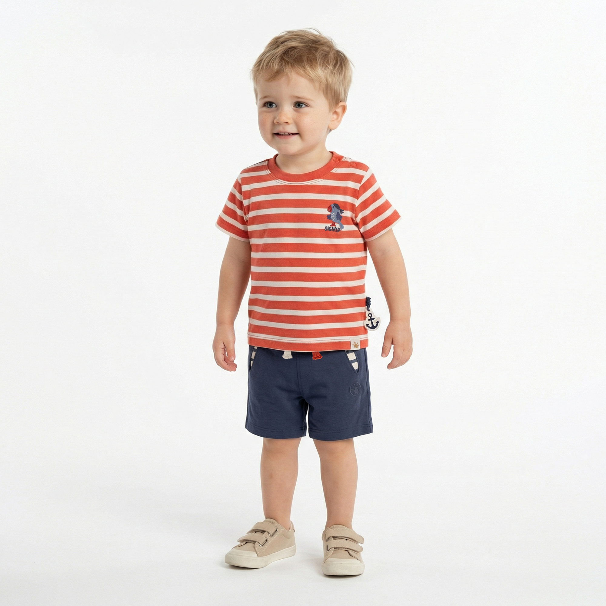 Blaue Baby Bermuda mit Taschen