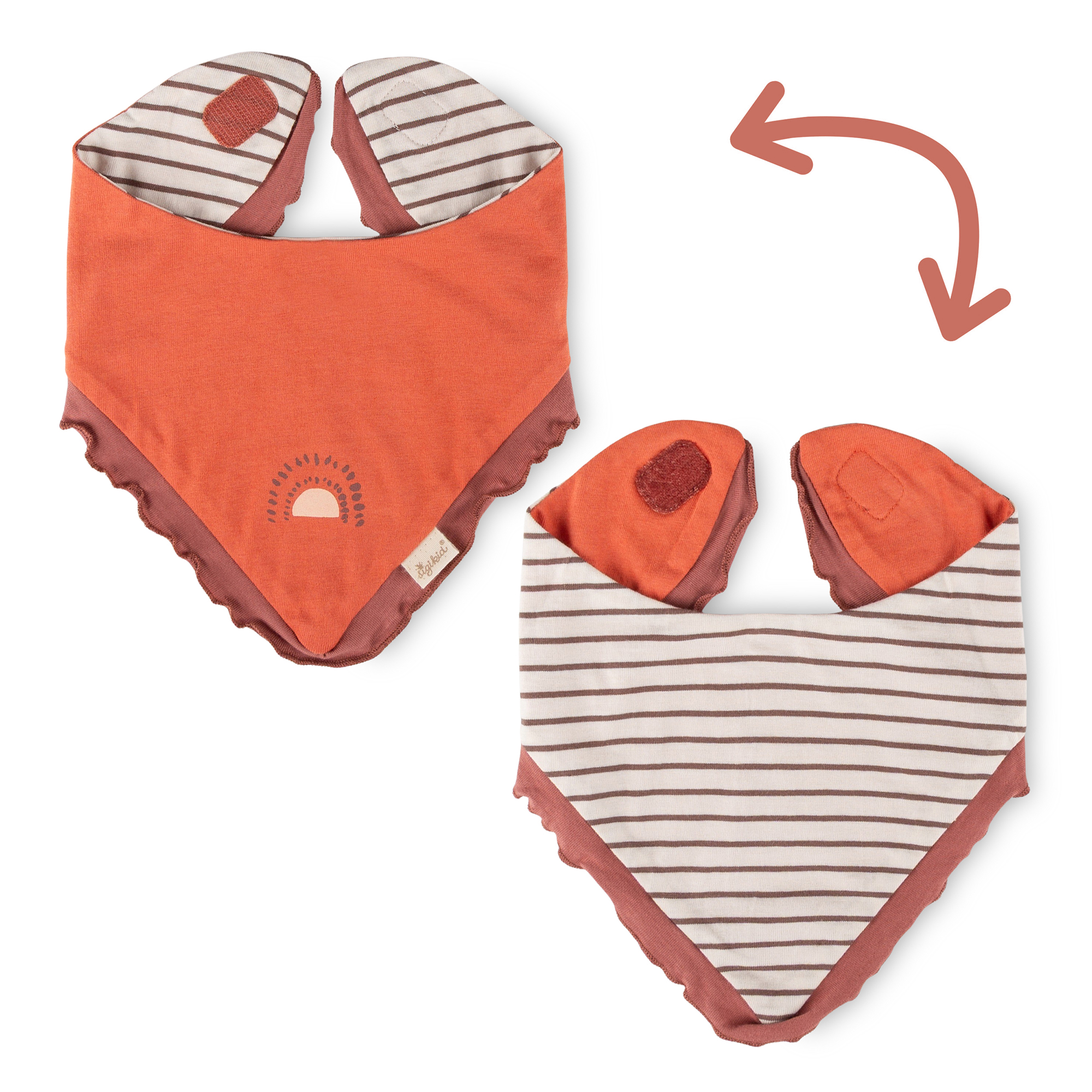 Reversible baby bandana bib Savanne