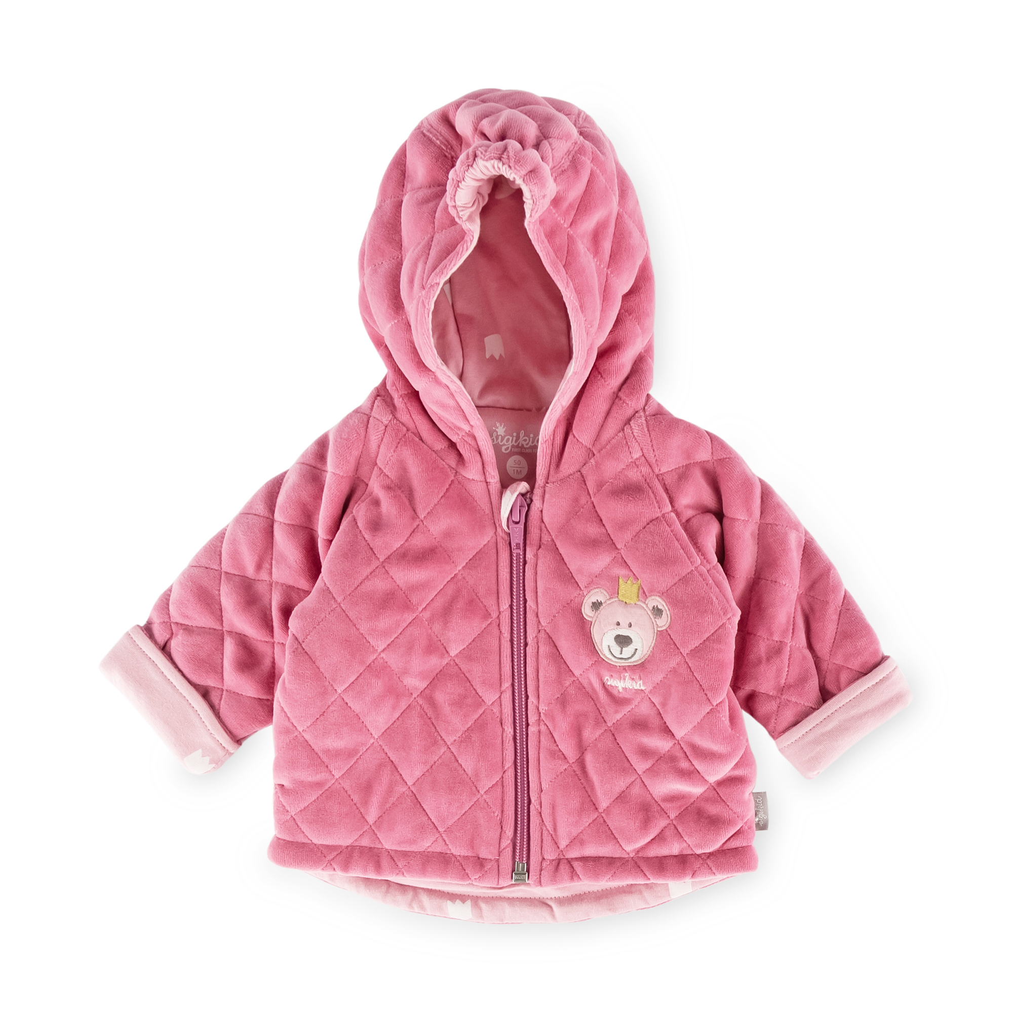 Baby Nicki Jacke Krönchen Bär, rosa