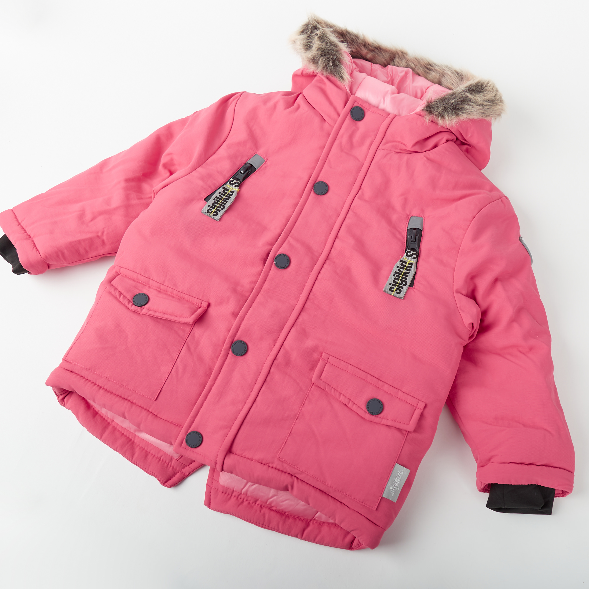 Wattierte Baby Winterjacke in Pink