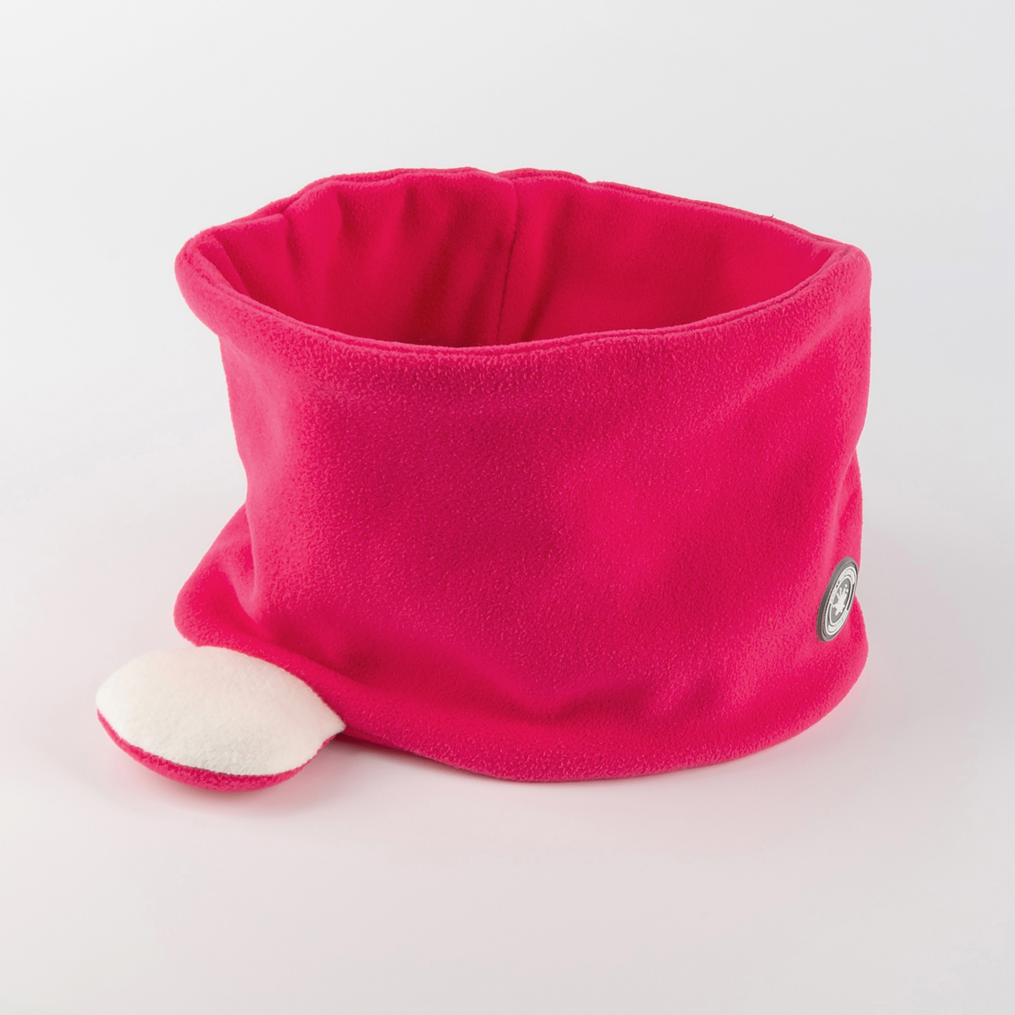 Children's fleece neck gaiter bunny, pink