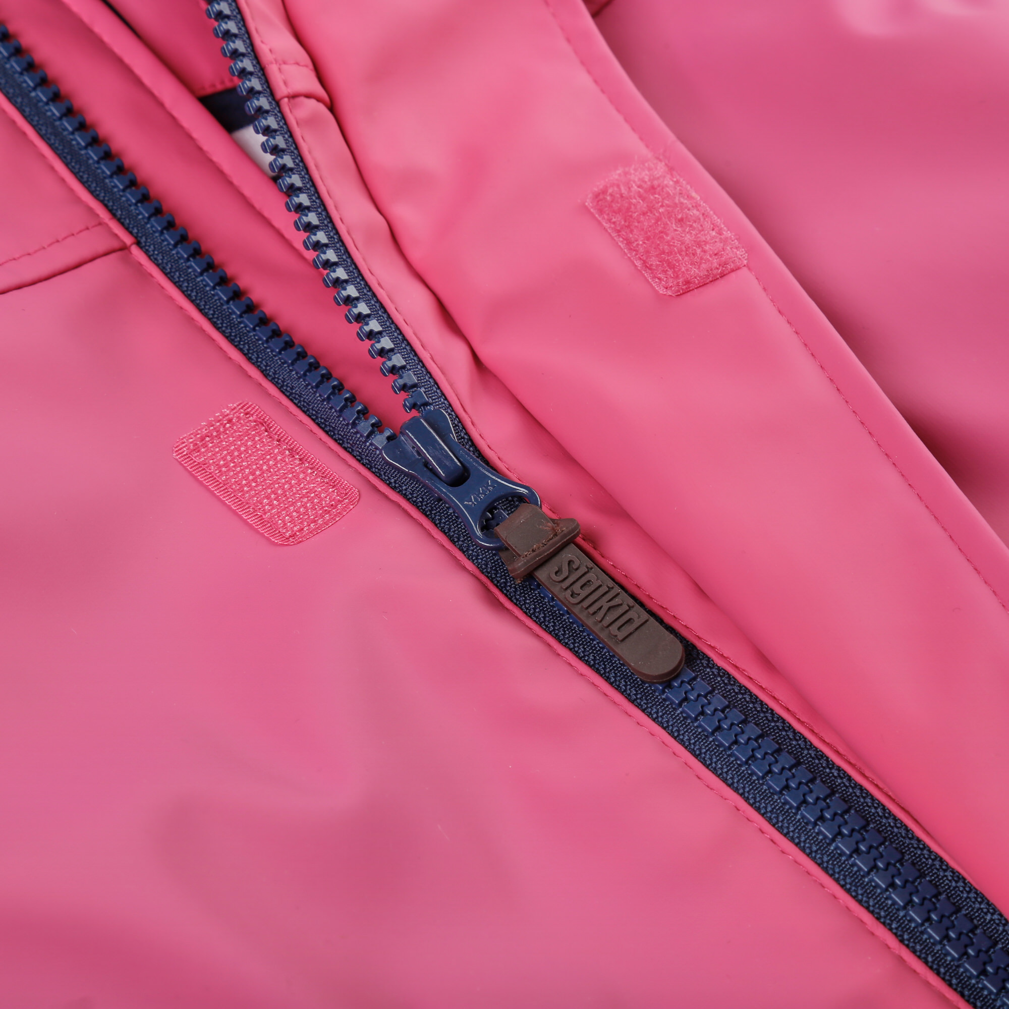 Girls' rain jacket, lined, pink